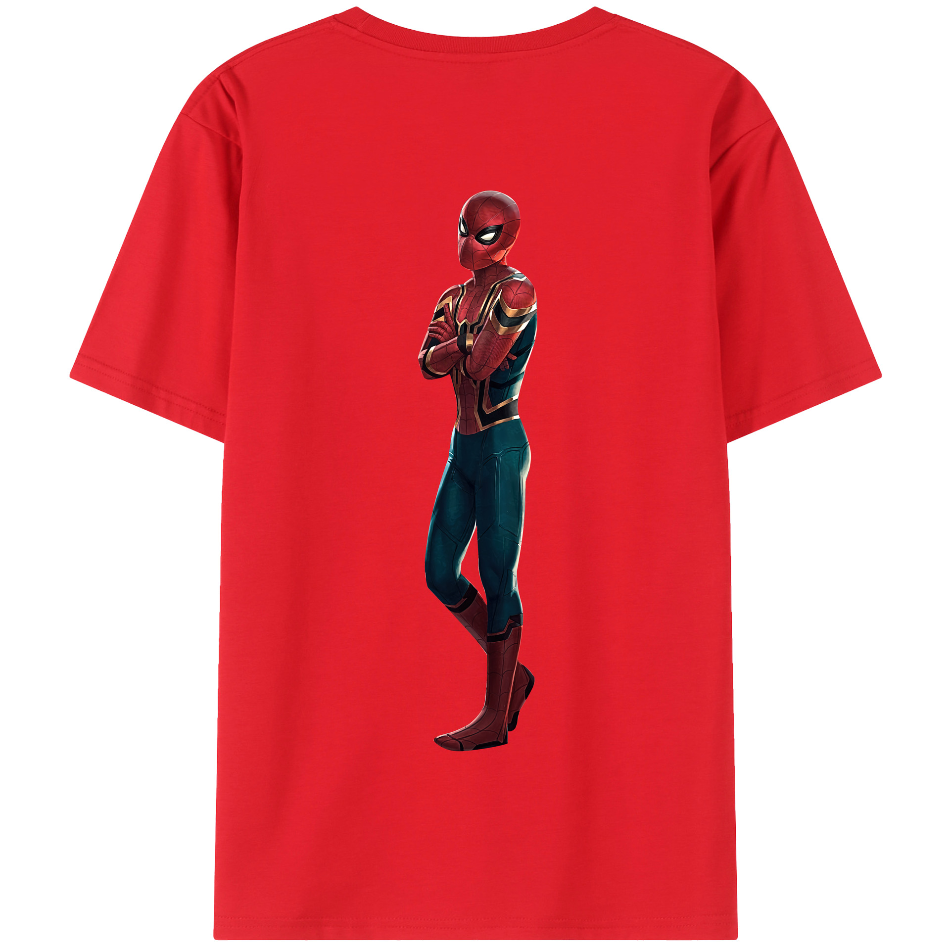 Spider Man スパイダーマン 綿100％半袖Tシャツ（背面プリント）