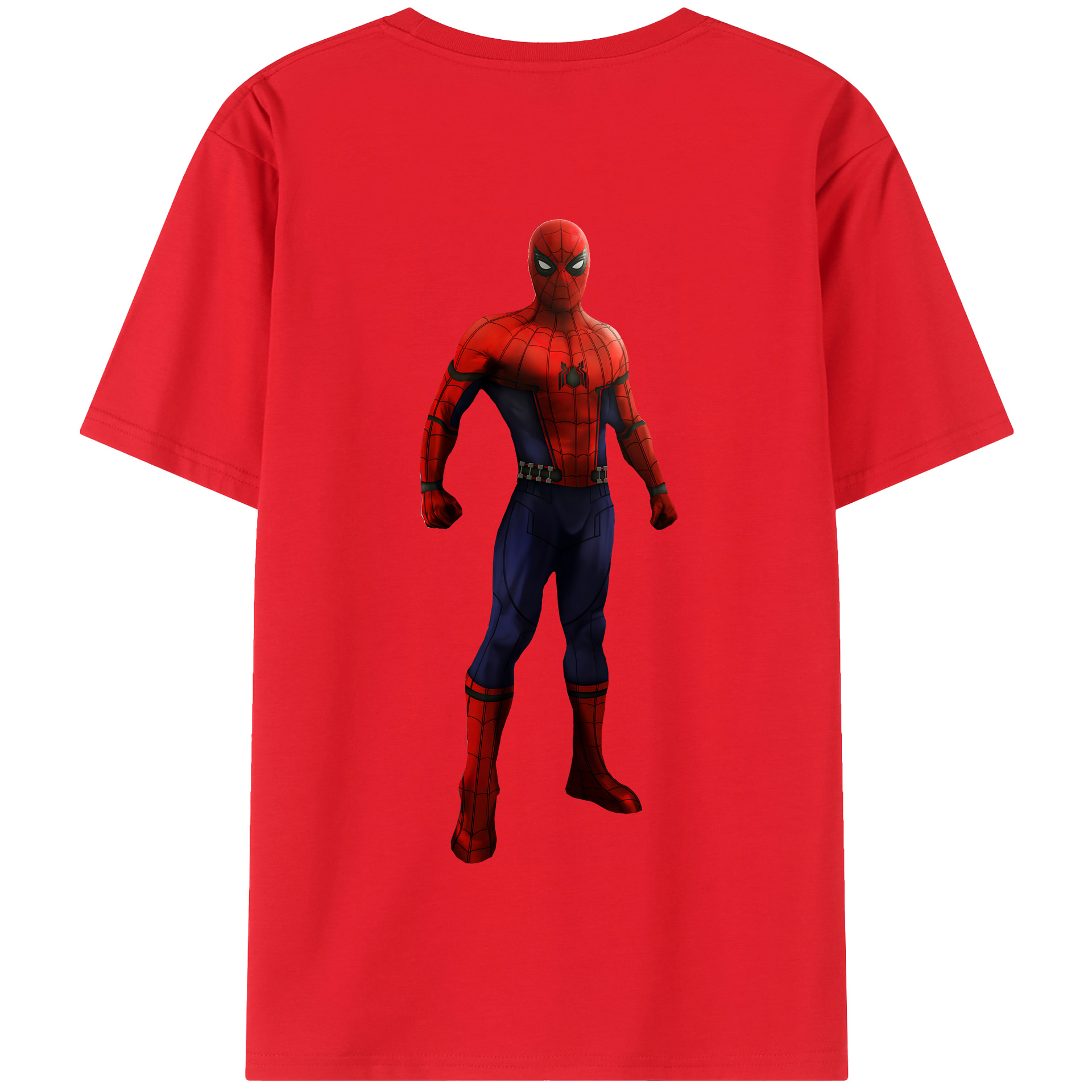 （画像用） Spider Man スパイダーマン 綿100％半袖Tシャツ（背面プリント）