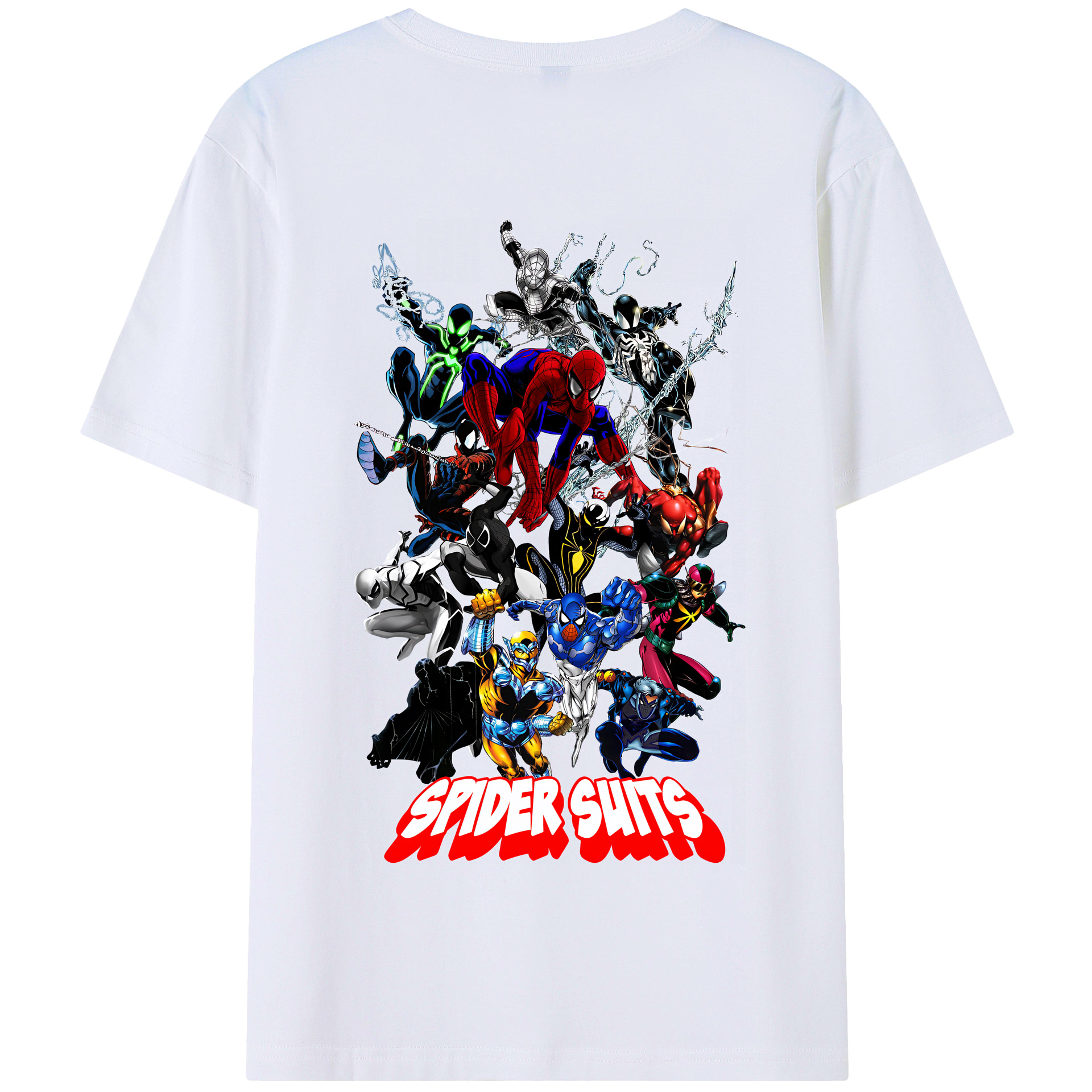 （画像用） Spider Man スパイダーマン 綿100％半袖Tシャツ（背面プリント）