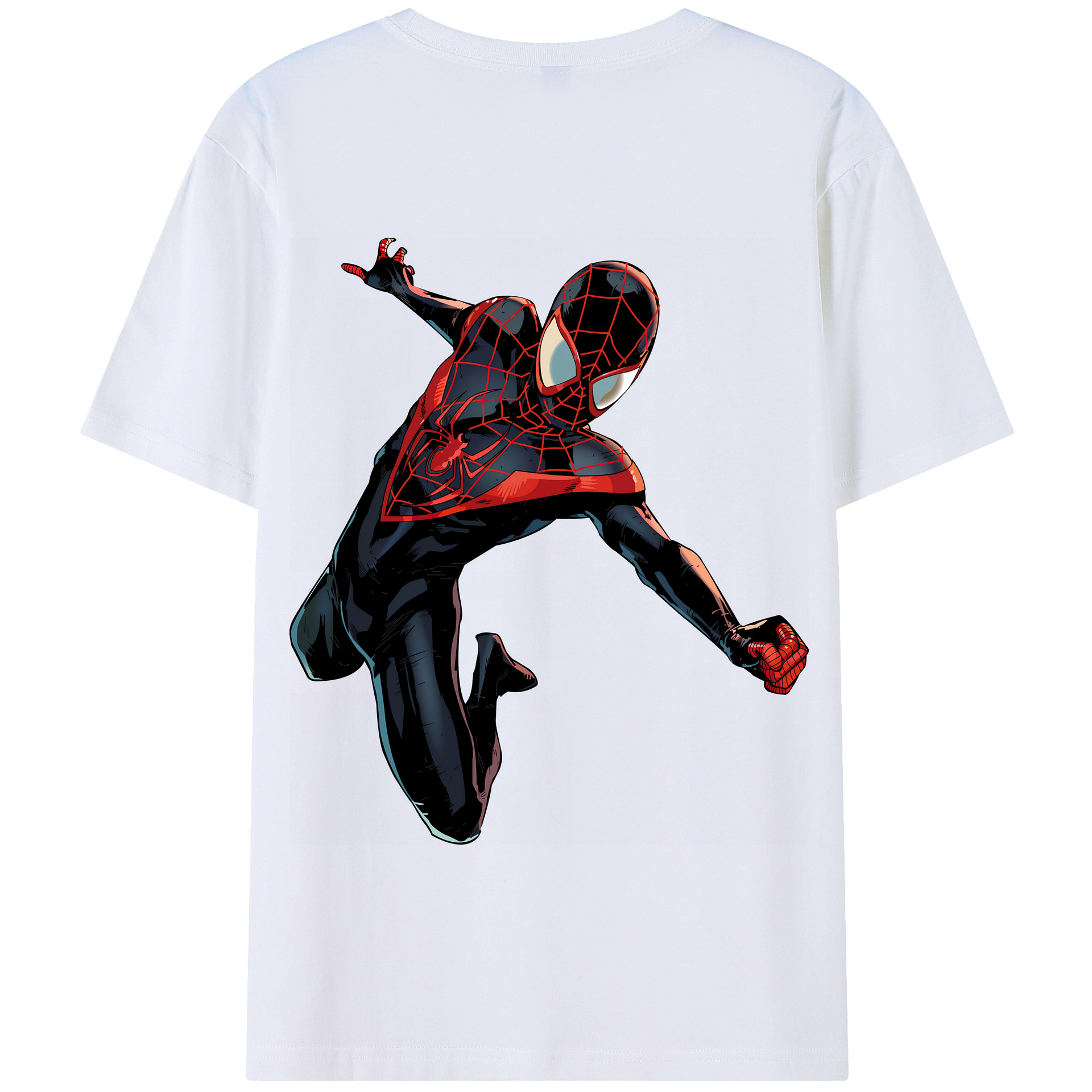 （画像用） Spider Man スパイダーマン 綿100％半袖Tシャツ（背面プリント）
