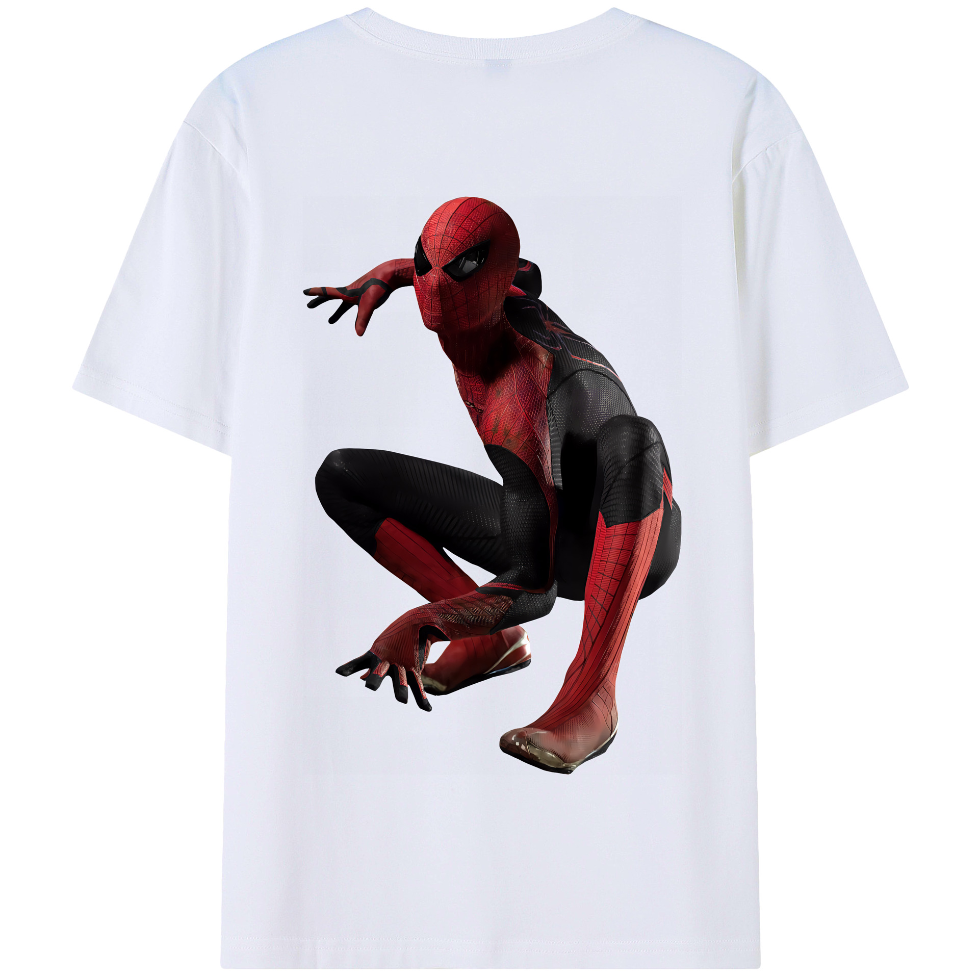 （画像用） Spider Man スパイダーマン 綿100％半袖Tシャツ（背面プリント）
