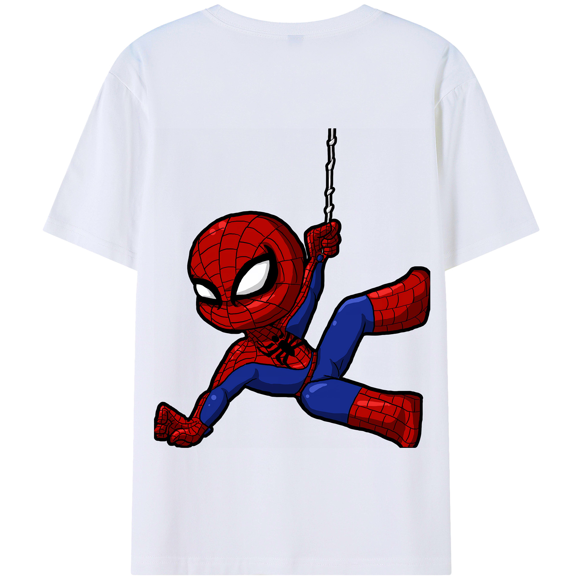 （画像用） Spider Man スパイダーマン 綿100％半袖Tシャツ（背面プリント）