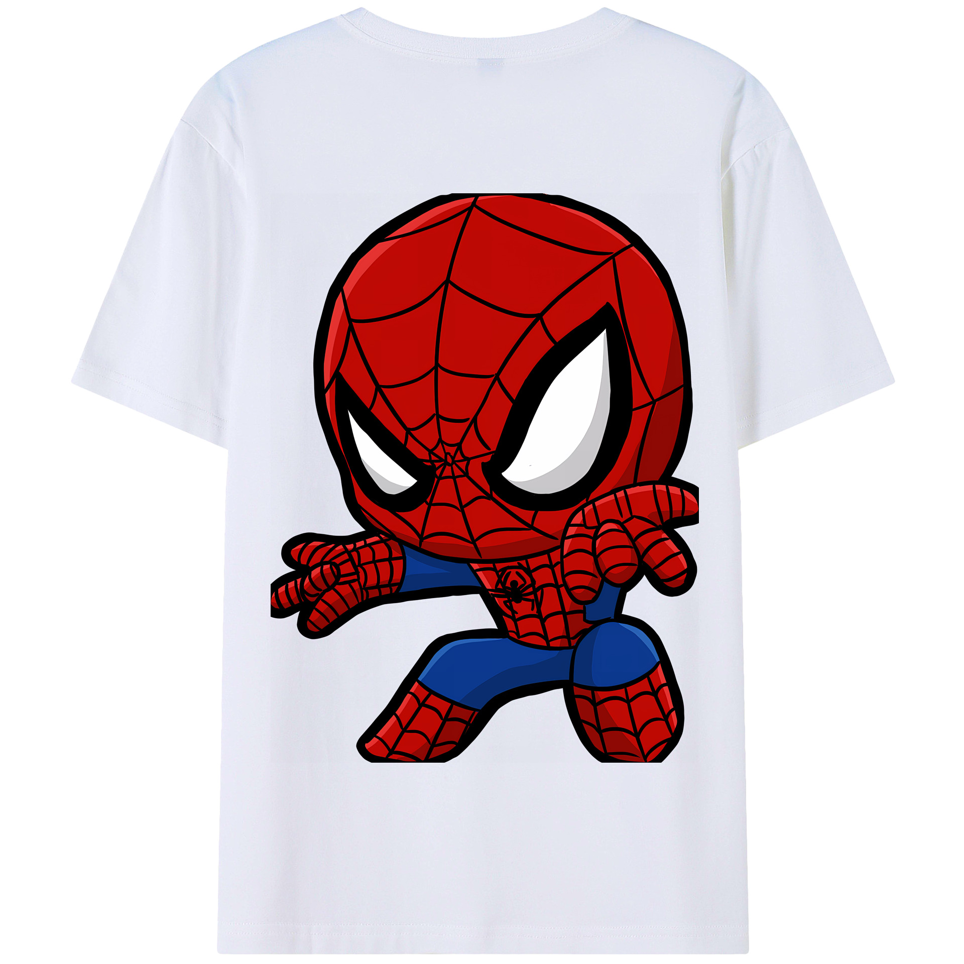 （画像用） Spider Man スパイダーマン 綿100％半袖Tシャツ（背面プリント）