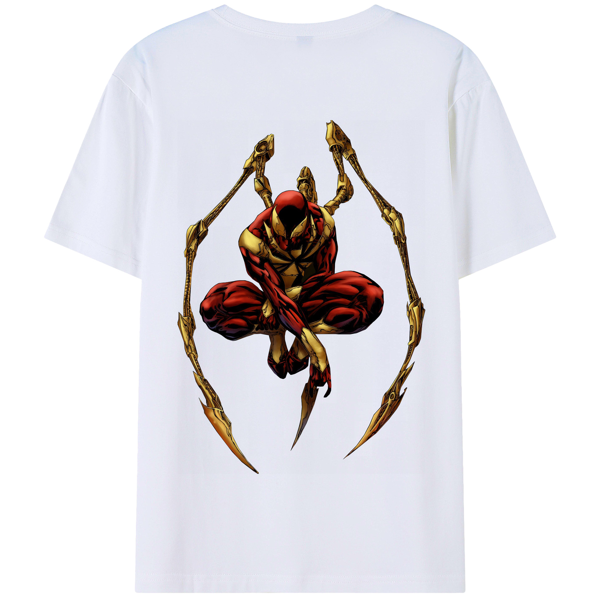 （画像用） Spider Man スパイダーマン 綿100％半袖Tシャツ（背面プリント）