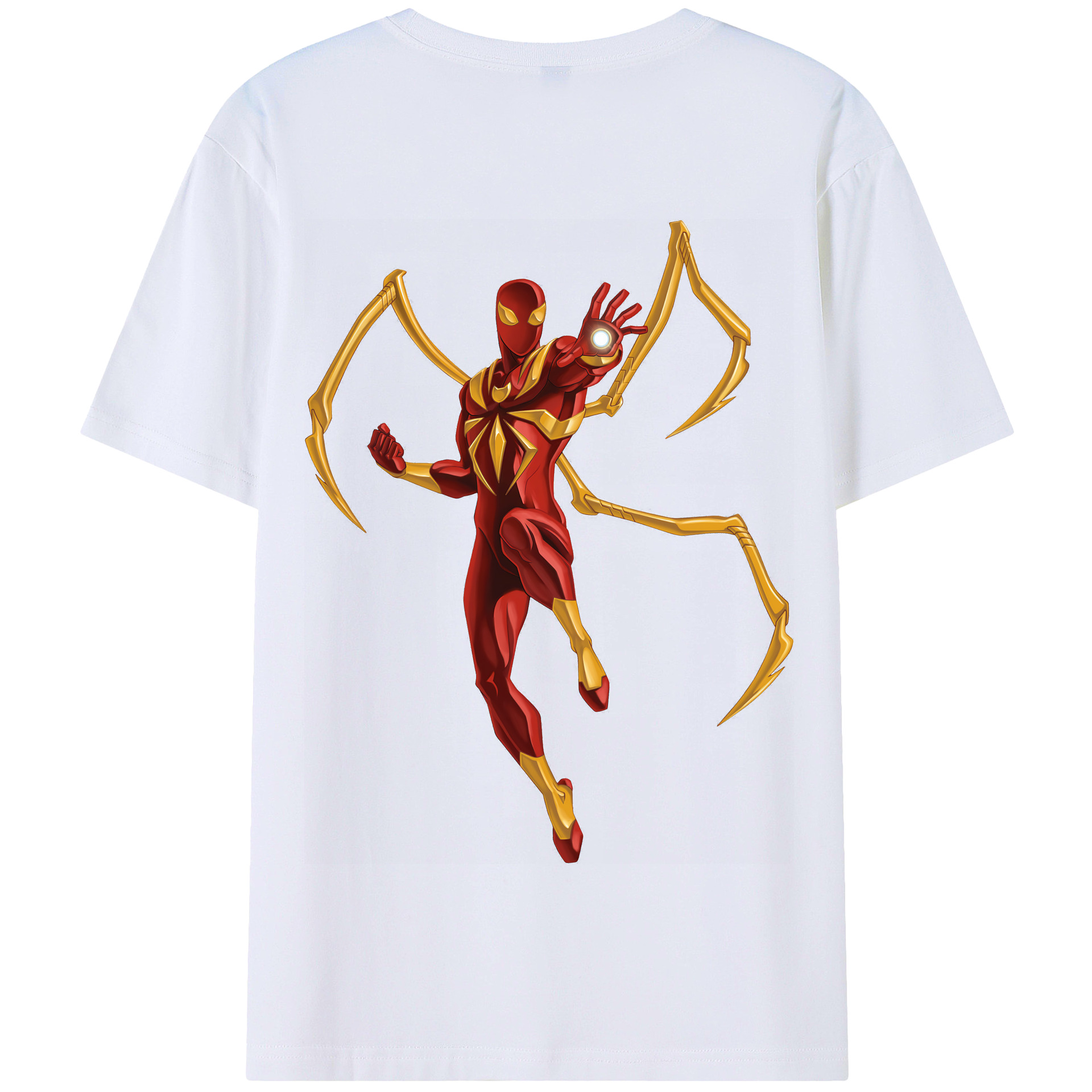 （画像用） Spider Man スパイダーマン 綿100％半袖Tシャツ（背面プリント）