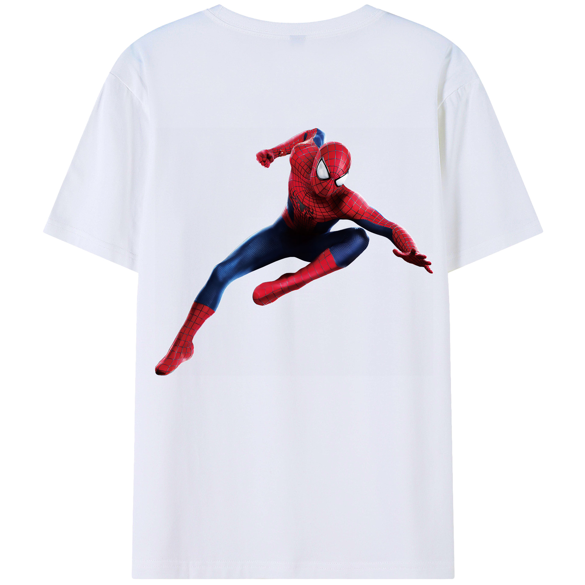 （画像用） Spider Man スパイダーマン 綿100％半袖Tシャツ（背面プリント）