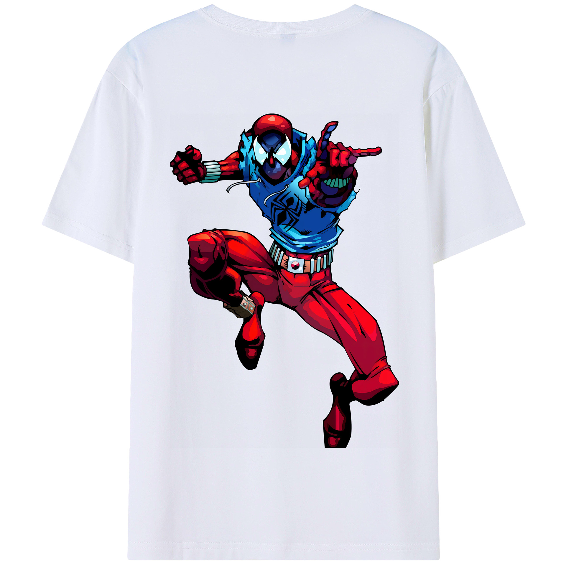 （画像用） Spider Man スパイダーマン 綿100％半袖Tシャツ（背面プリント）