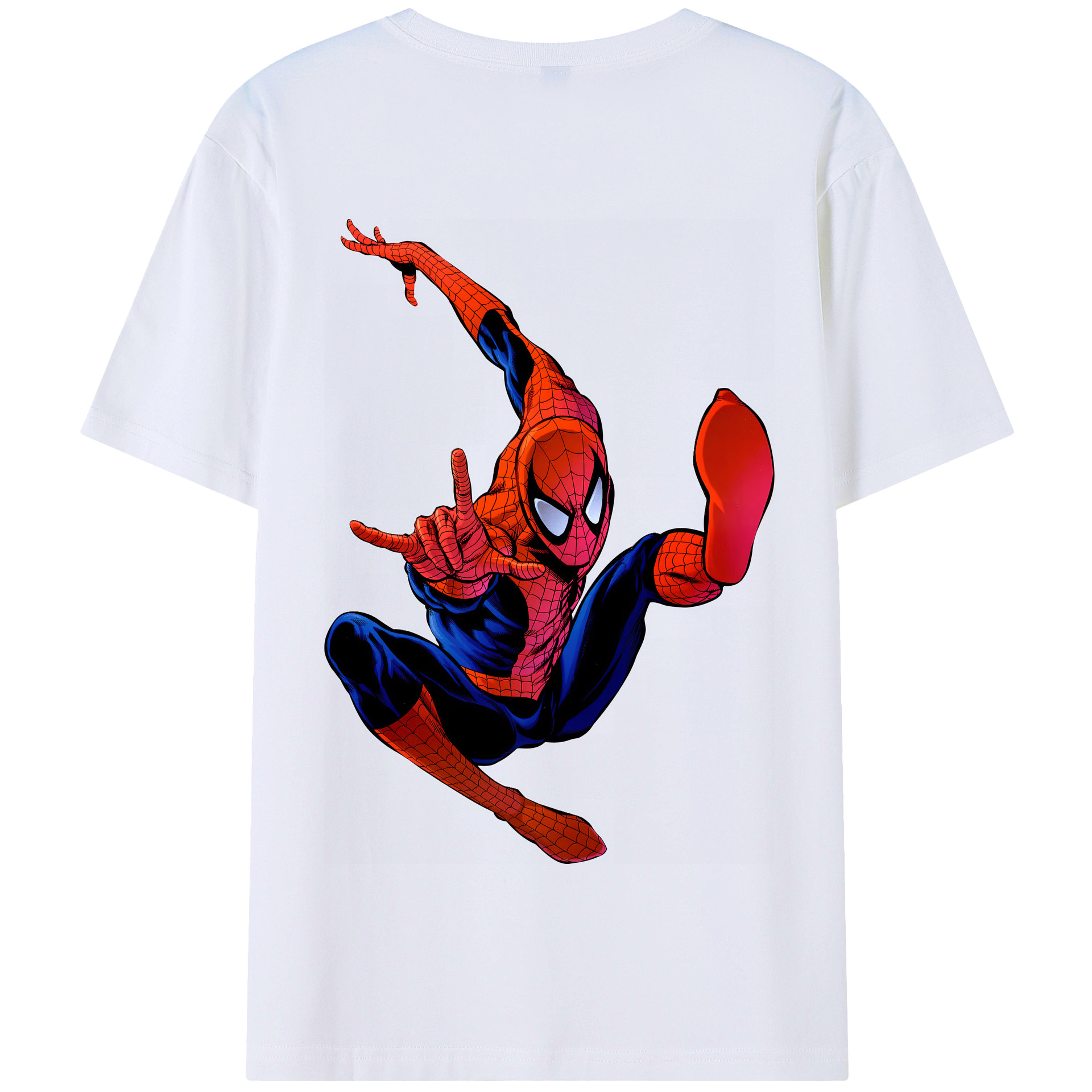 （画像用） Spider Man スパイダーマン 綿100％半袖Tシャツ（背面プリント）
