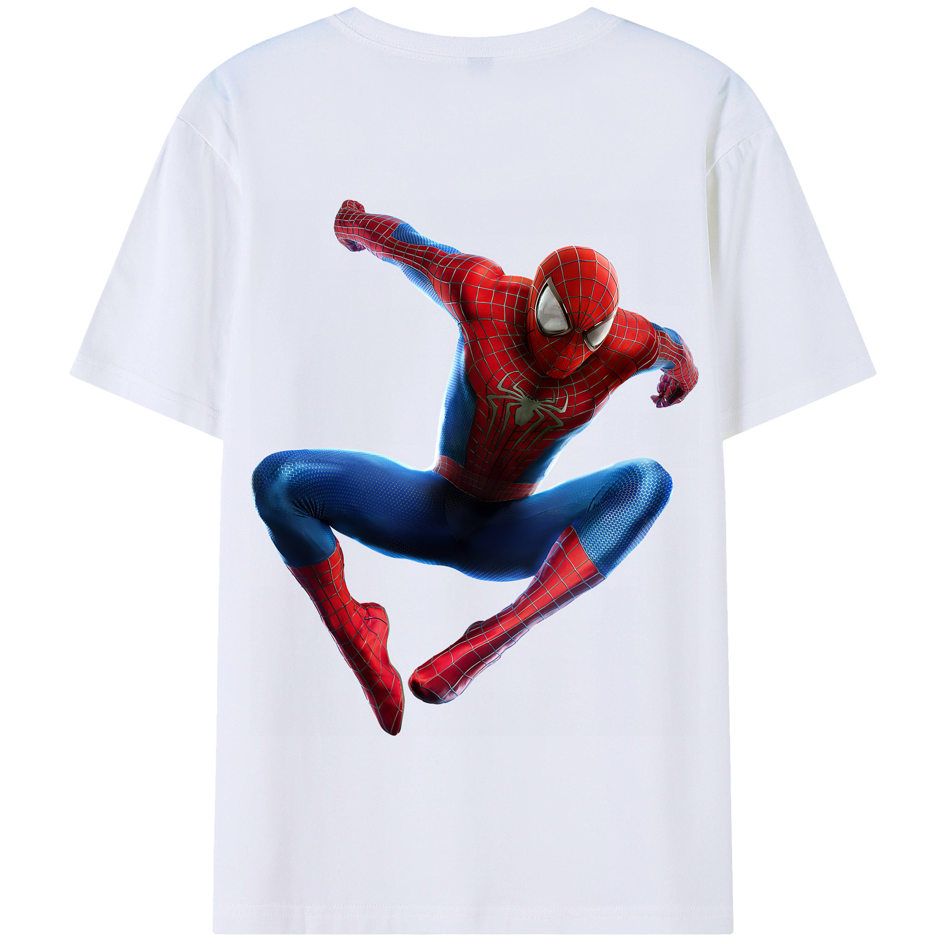 （画像用） Spider Man スパイダーマン 綿100％半袖Tシャツ（背面プリント）