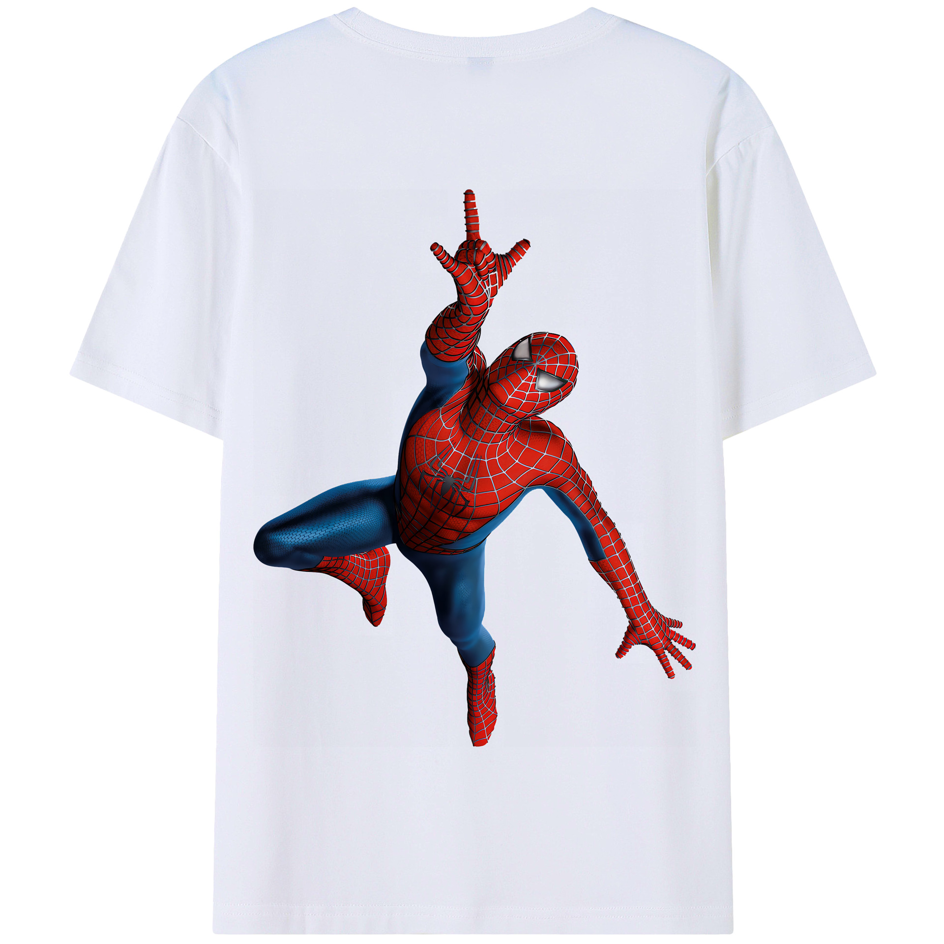 （画像用） Spider Man スパイダーマン 綿100％半袖Tシャツ（背面プリント）