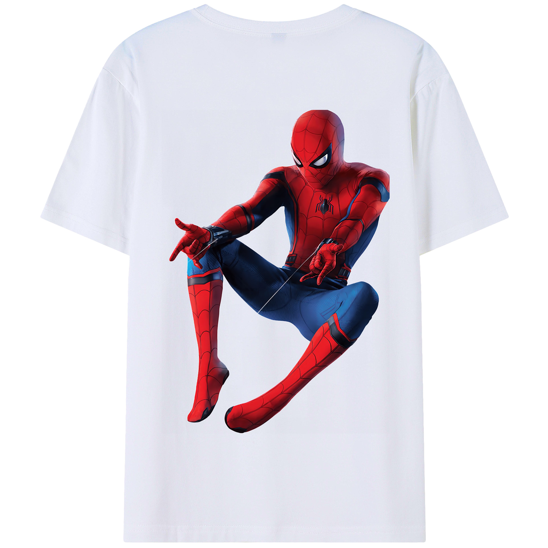 （画像用） Spider Man スパイダーマン 綿100％半袖Tシャツ（背面プリント）