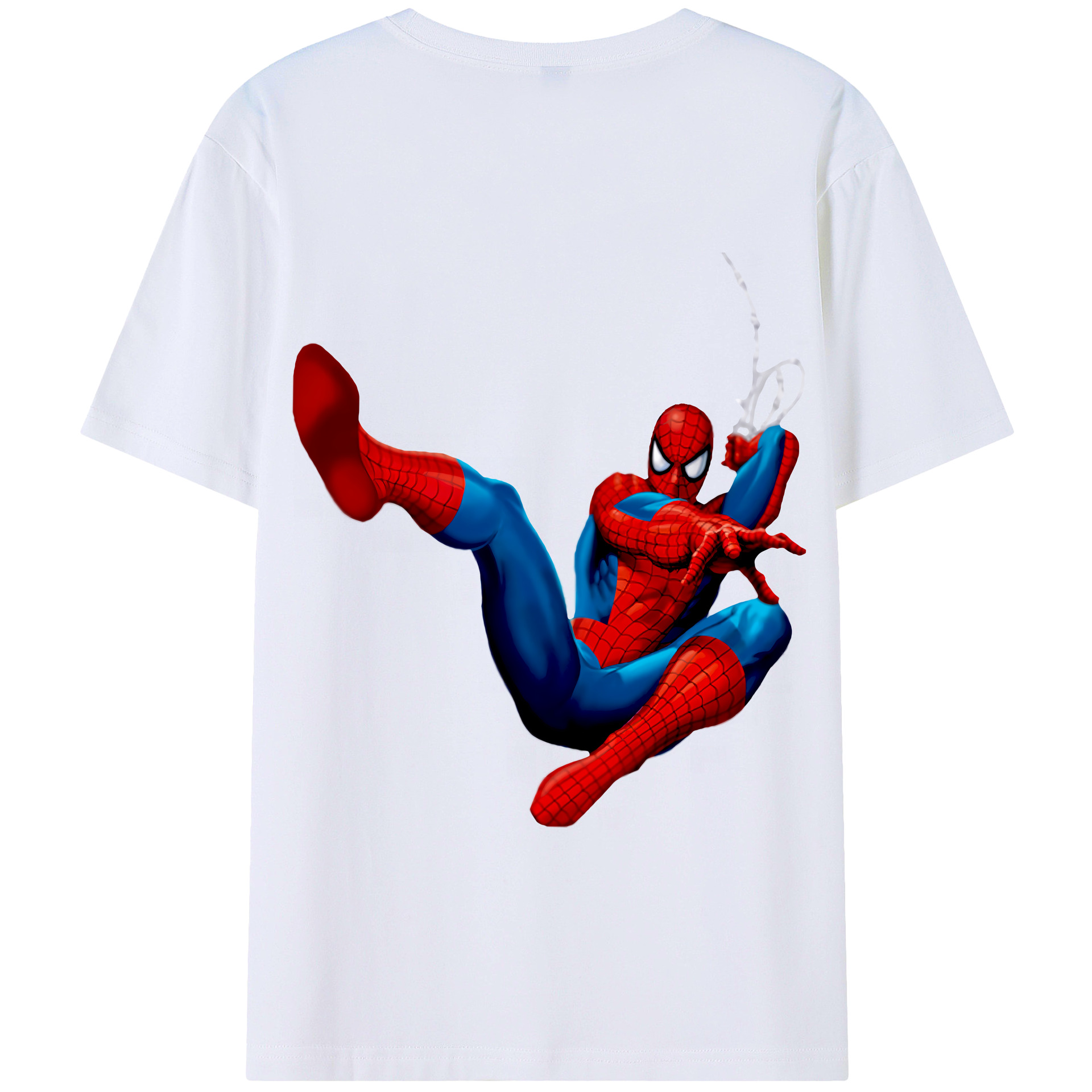 （画像用） Spider Man スパイダーマン 綿100％半袖Tシャツ（背面プリント）