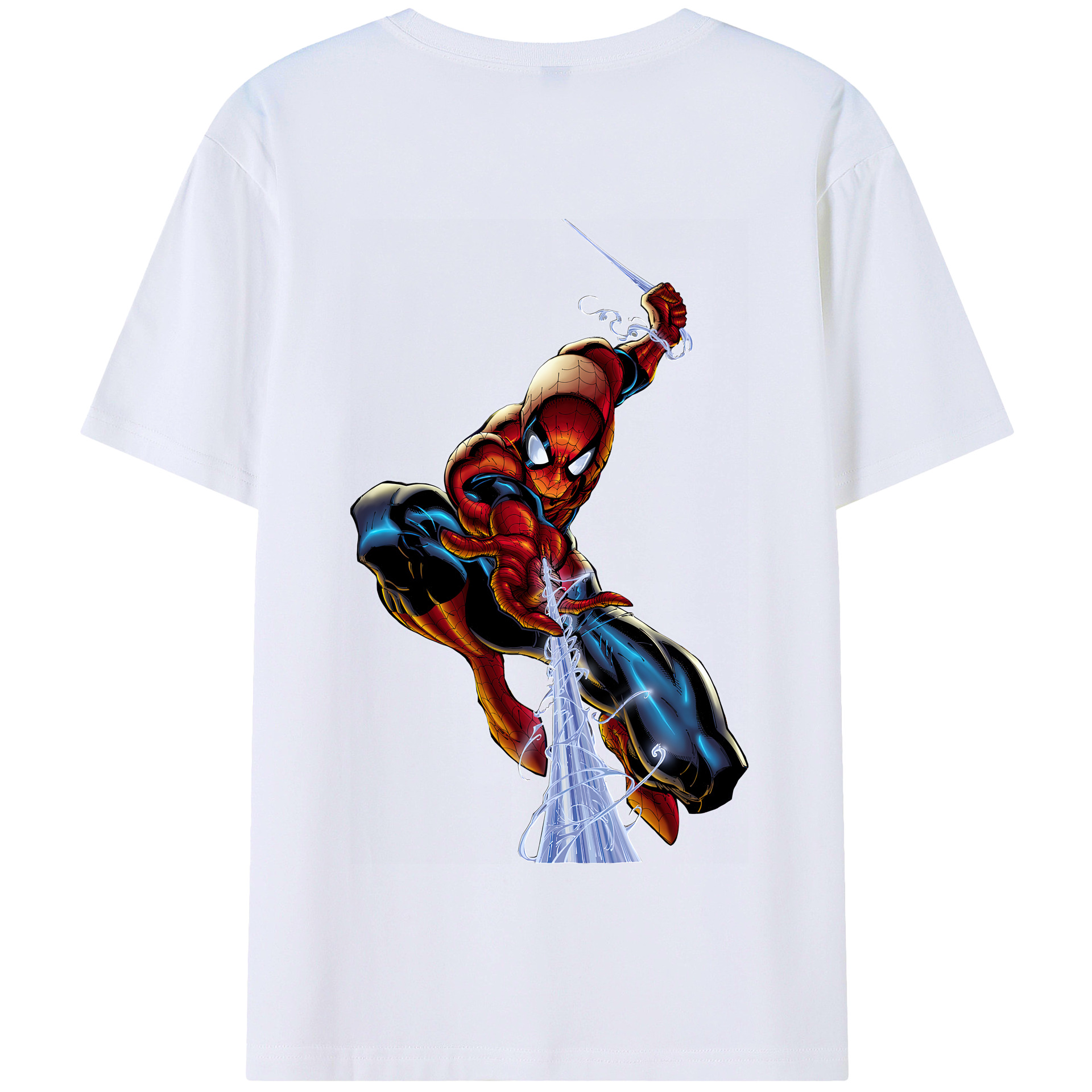 （画像用） Spider Man スパイダーマン 綿100％半袖Tシャツ（背面プリント）