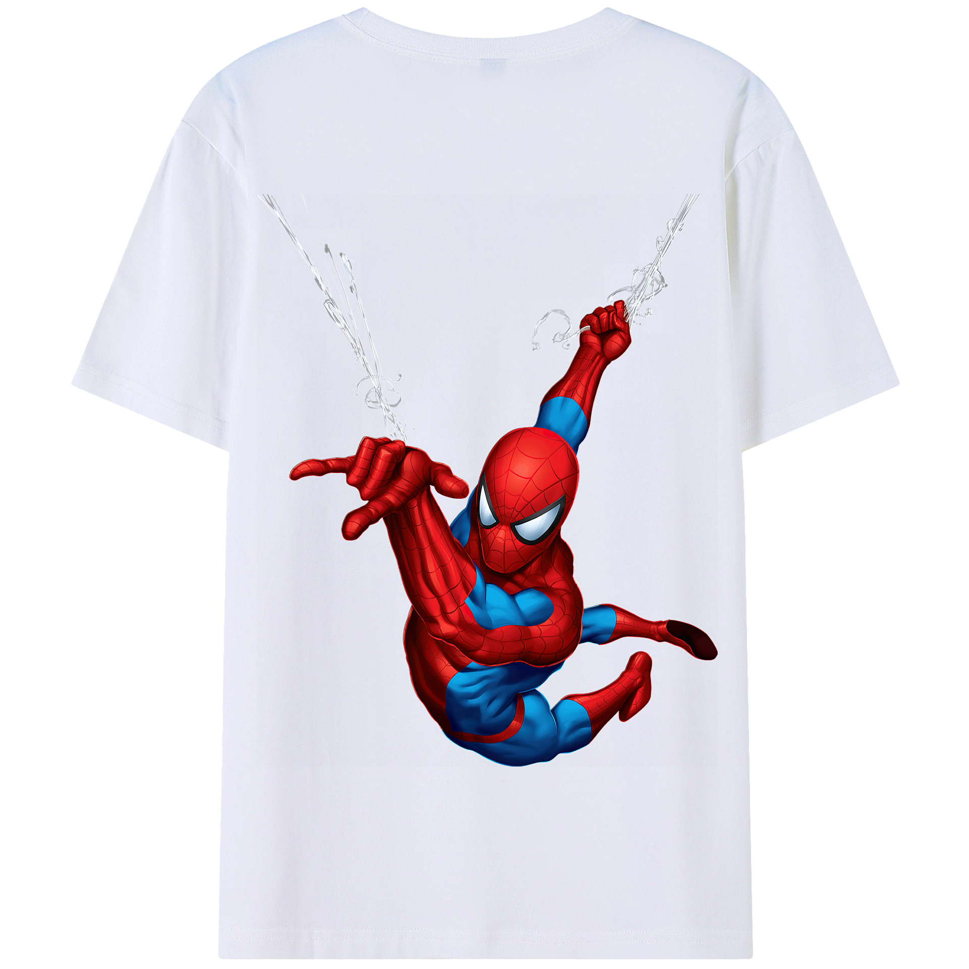 （画像用） Spider Man スパイダーマン 綿100％半袖Tシャツ（背面プリント）