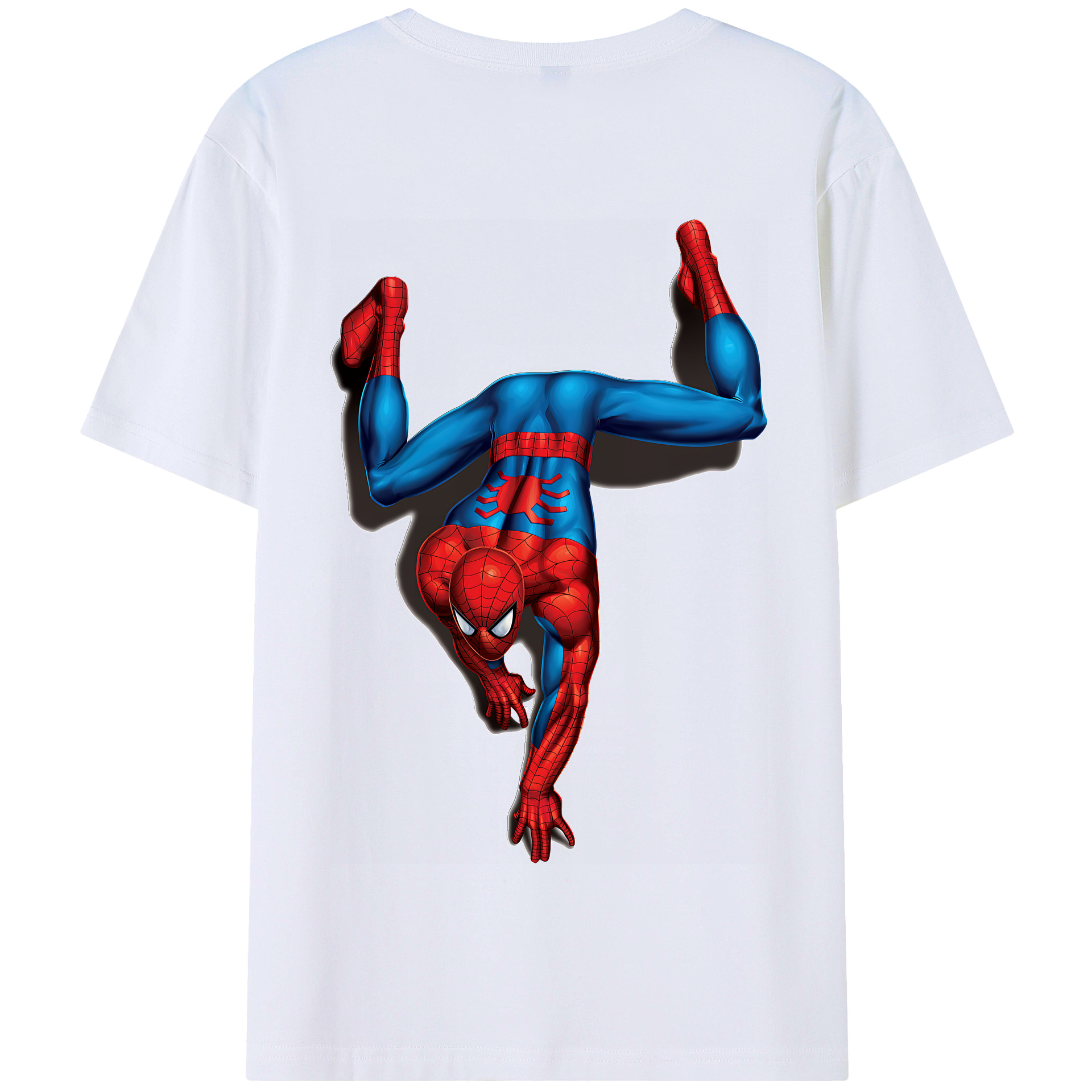 （画像用） Spider Man スパイダーマン 綿100％半袖Tシャツ（背面プリント）