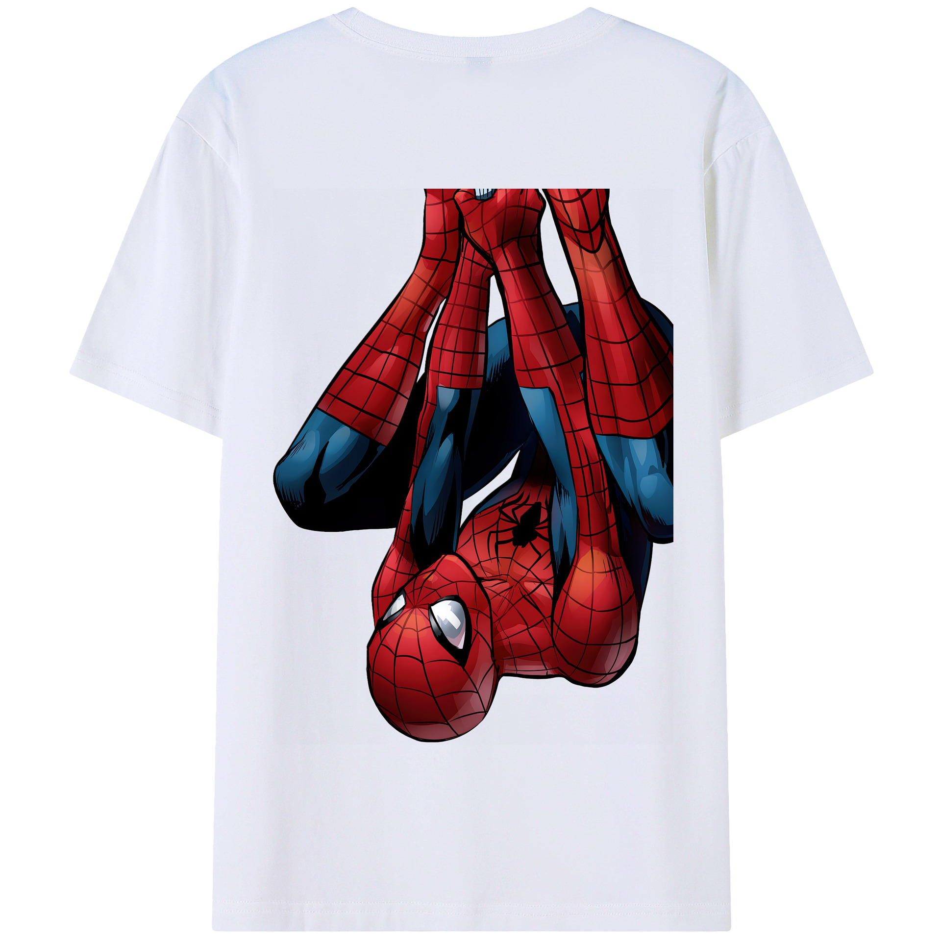 （画像用） Spider Man スパイダーマン 綿100％半袖Tシャツ（背面プリント）