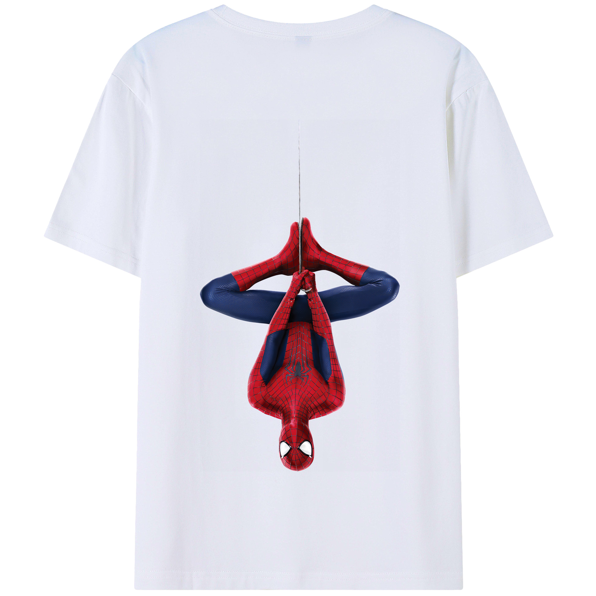 （画像用） Spider Man スパイダーマン 綿100％半袖Tシャツ（背面プリント）