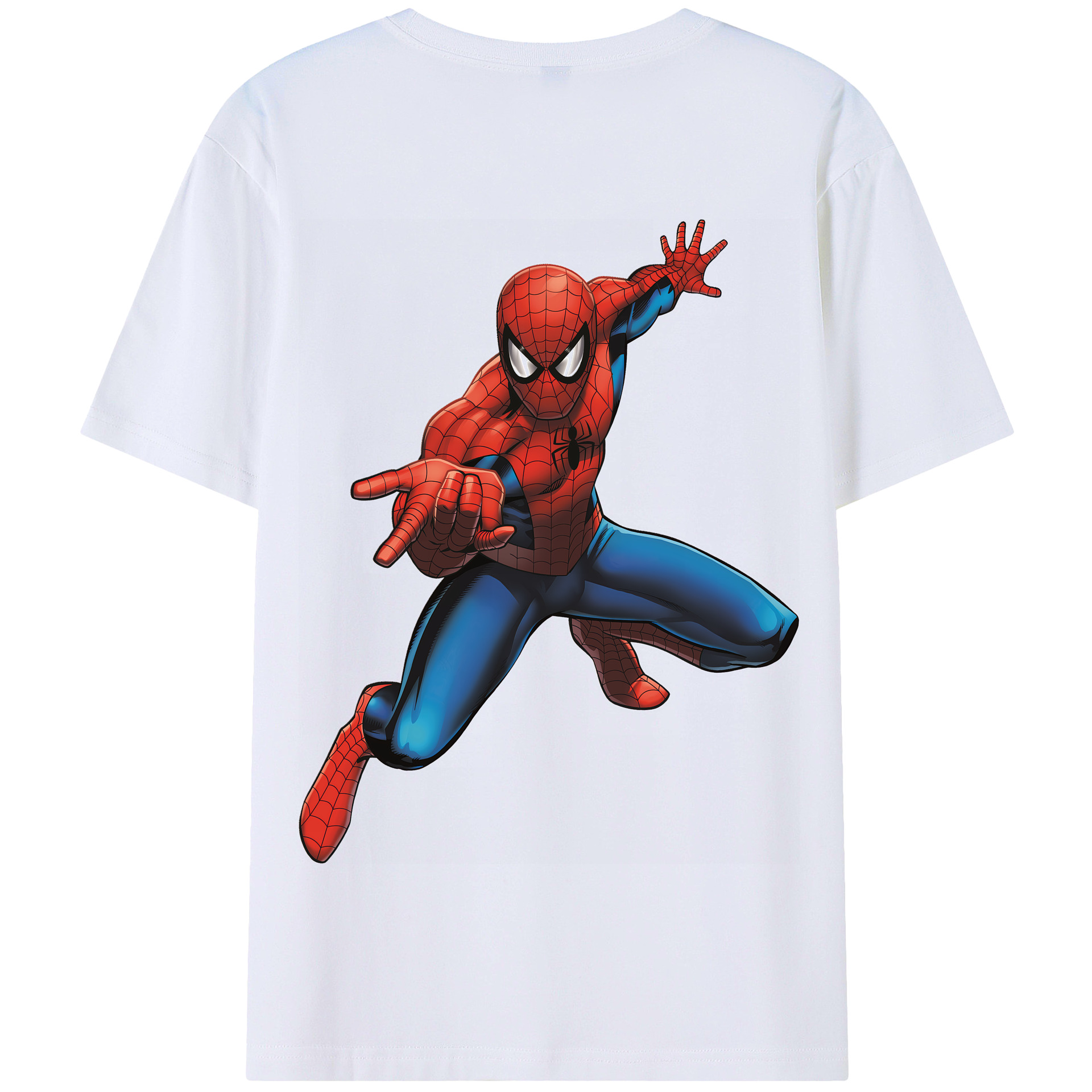（画像用） Spider Man スパイダーマン 綿100％半袖Tシャツ（背面プリント）