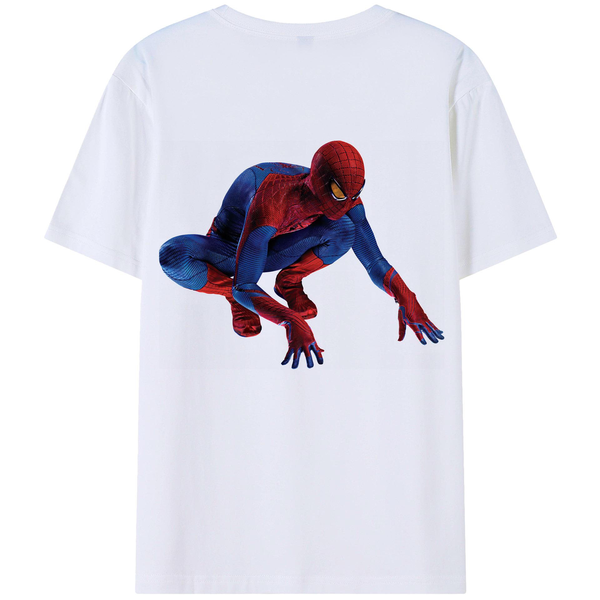 （画像用） Spider Man スパイダーマン 綿100％半袖Tシャツ（背面プリント）