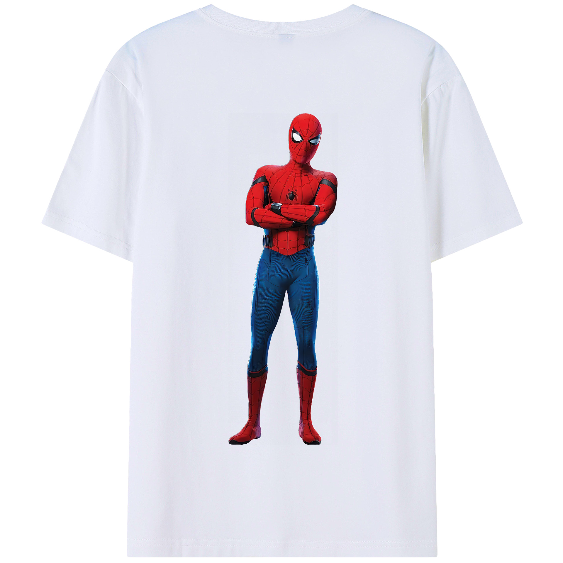 （画像用） Spider Man スパイダーマン 綿100％半袖Tシャツ（背面プリント）