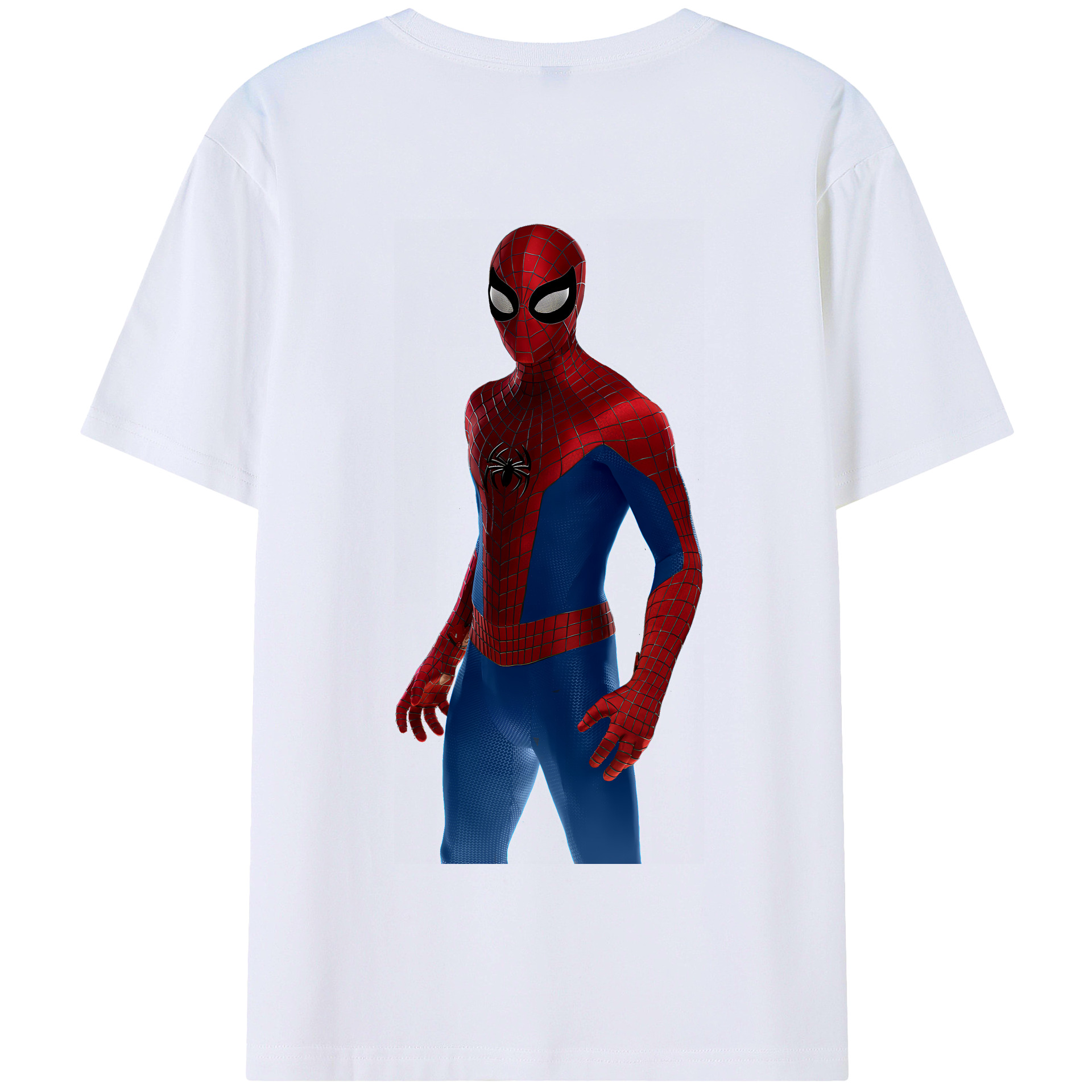 （画像用） Spider Man スパイダーマン 綿100％半袖Tシャツ（背面プリント）