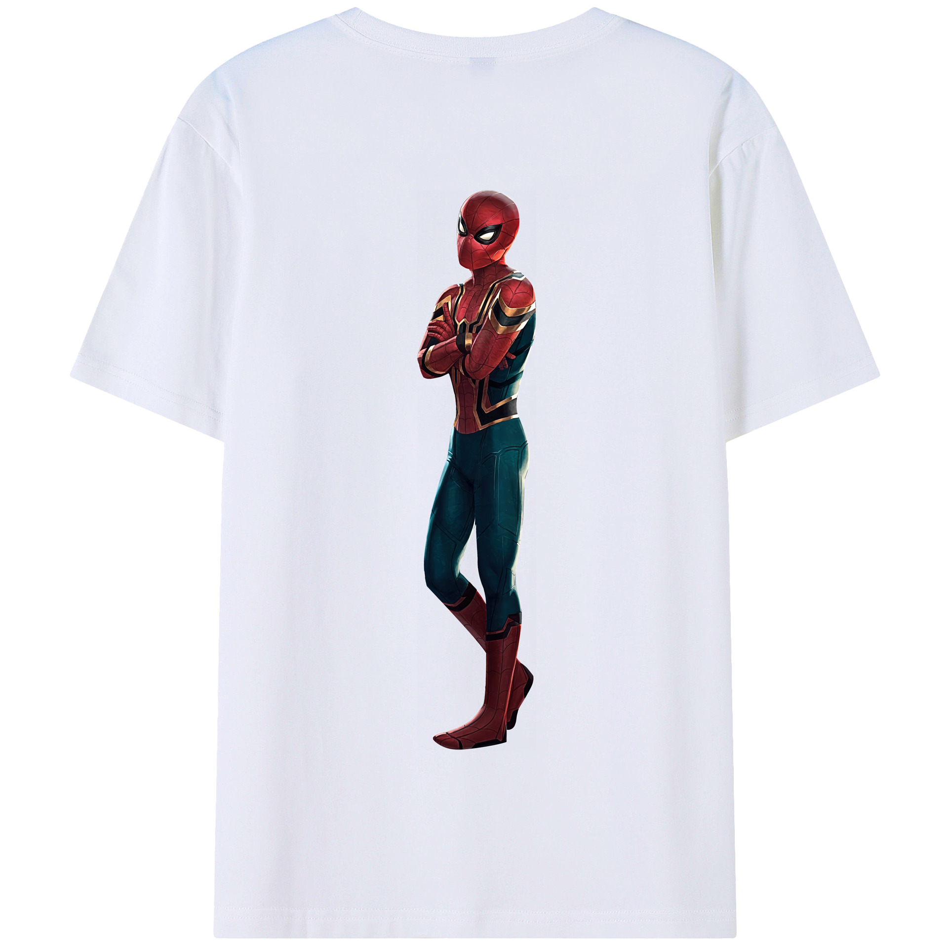 （画像用） Spider Man スパイダーマン 綿100％半袖Tシャツ（背面プリント）
