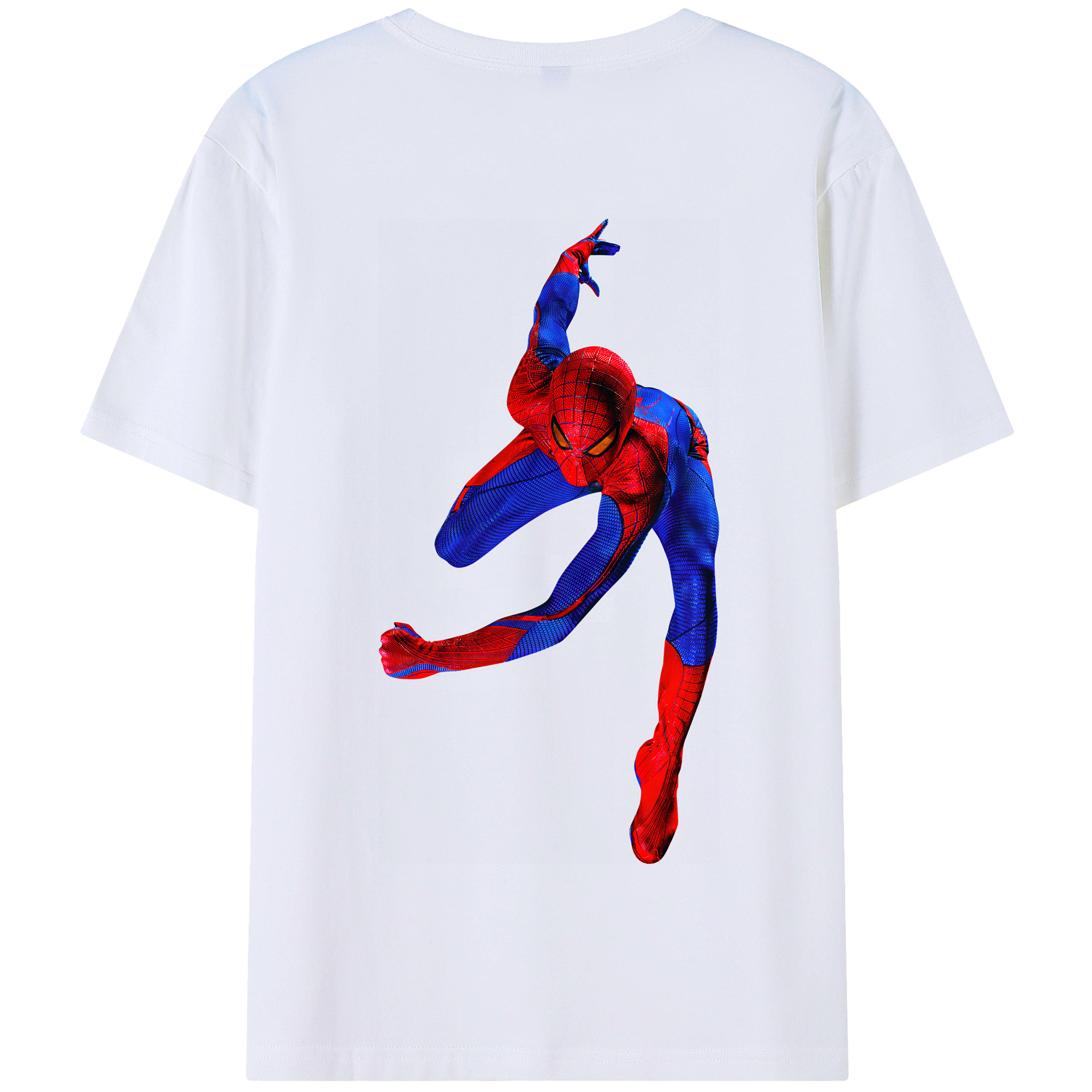 （画像用） Spider Man スパイダーマン 綿100％半袖Tシャツ（背面プリント）