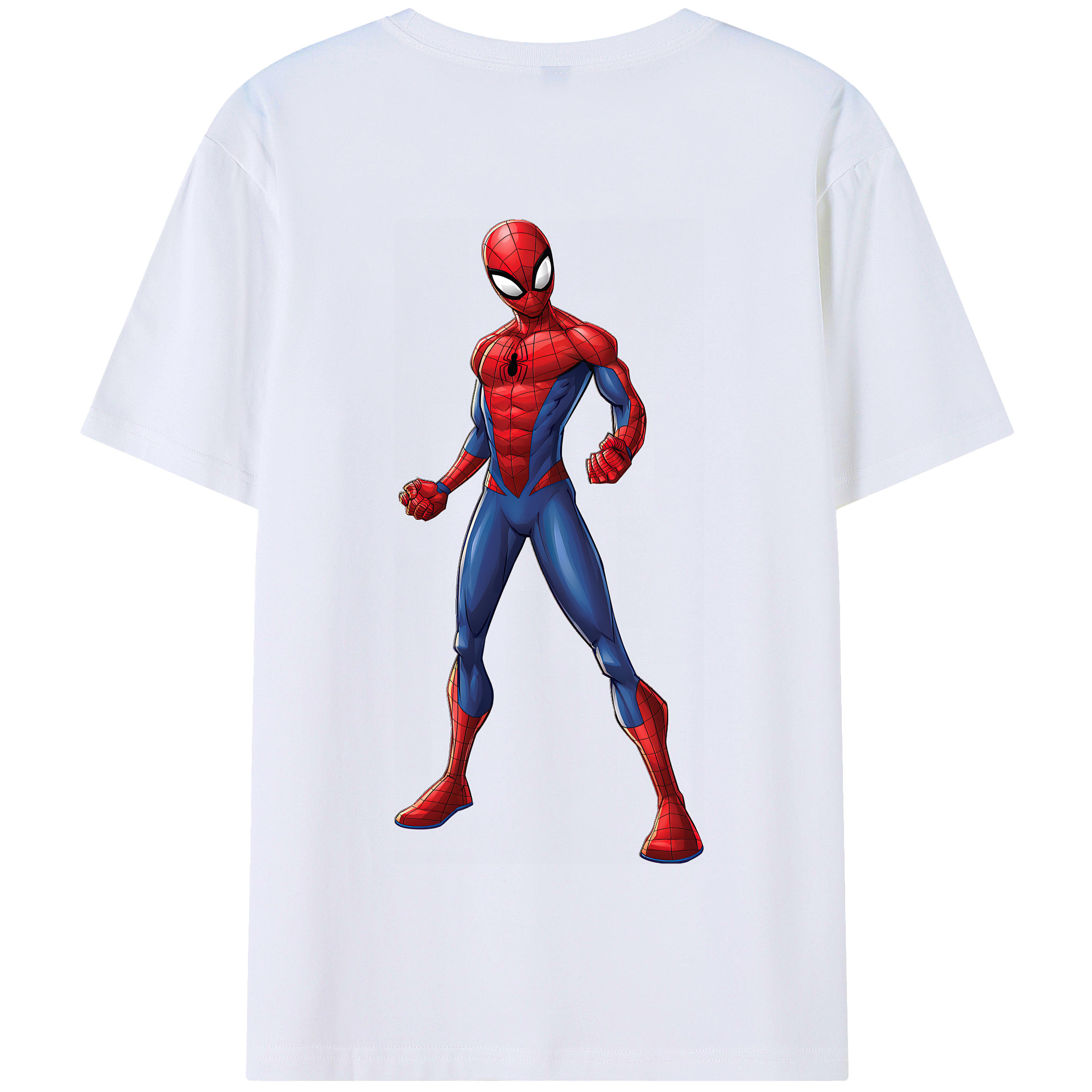 （画像用） Spider Man スパイダーマン 綿100％半袖Tシャツ（背面プリント）