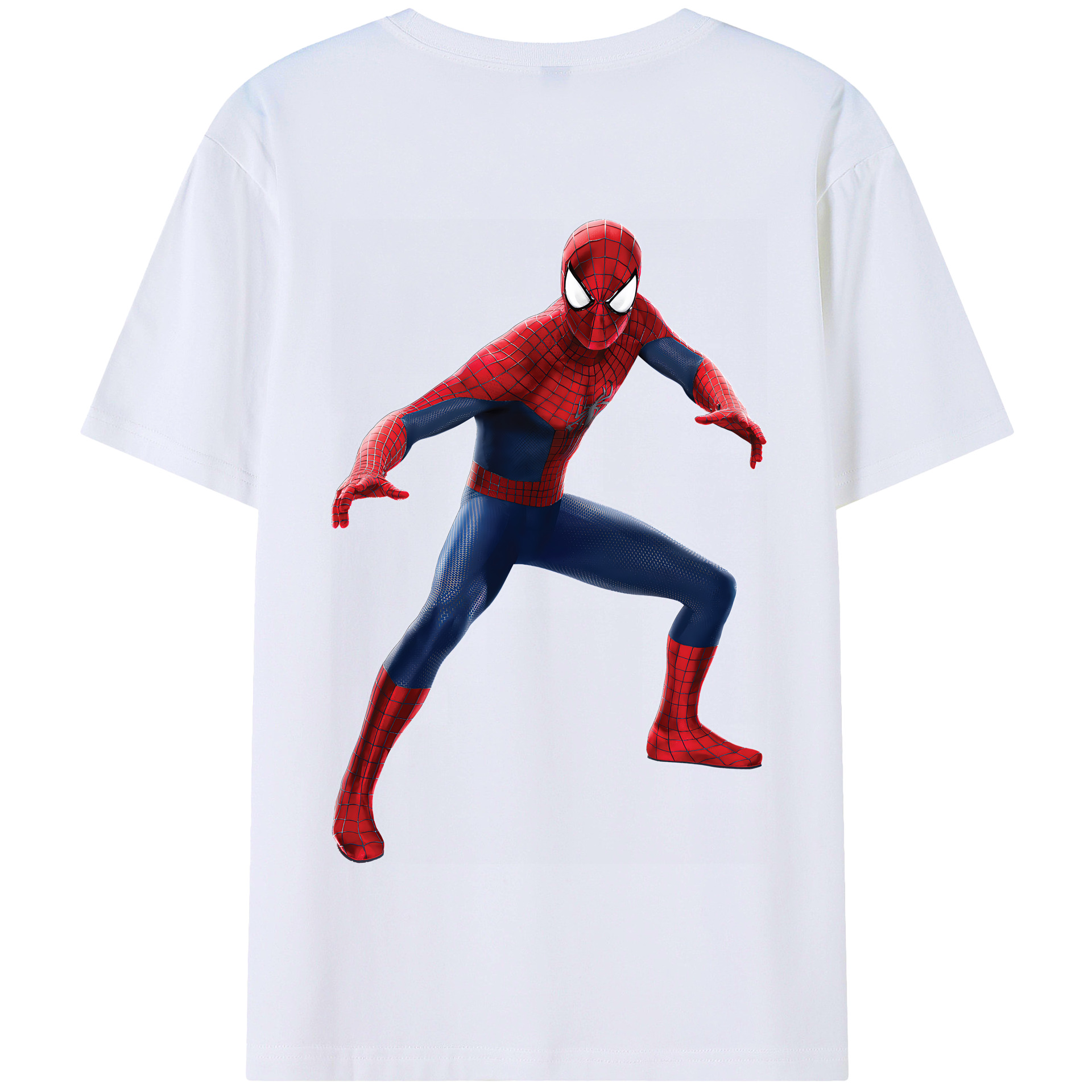 （画像用） Spider Man スパイダーマン 綿100％半袖Tシャツ（背面プリント）