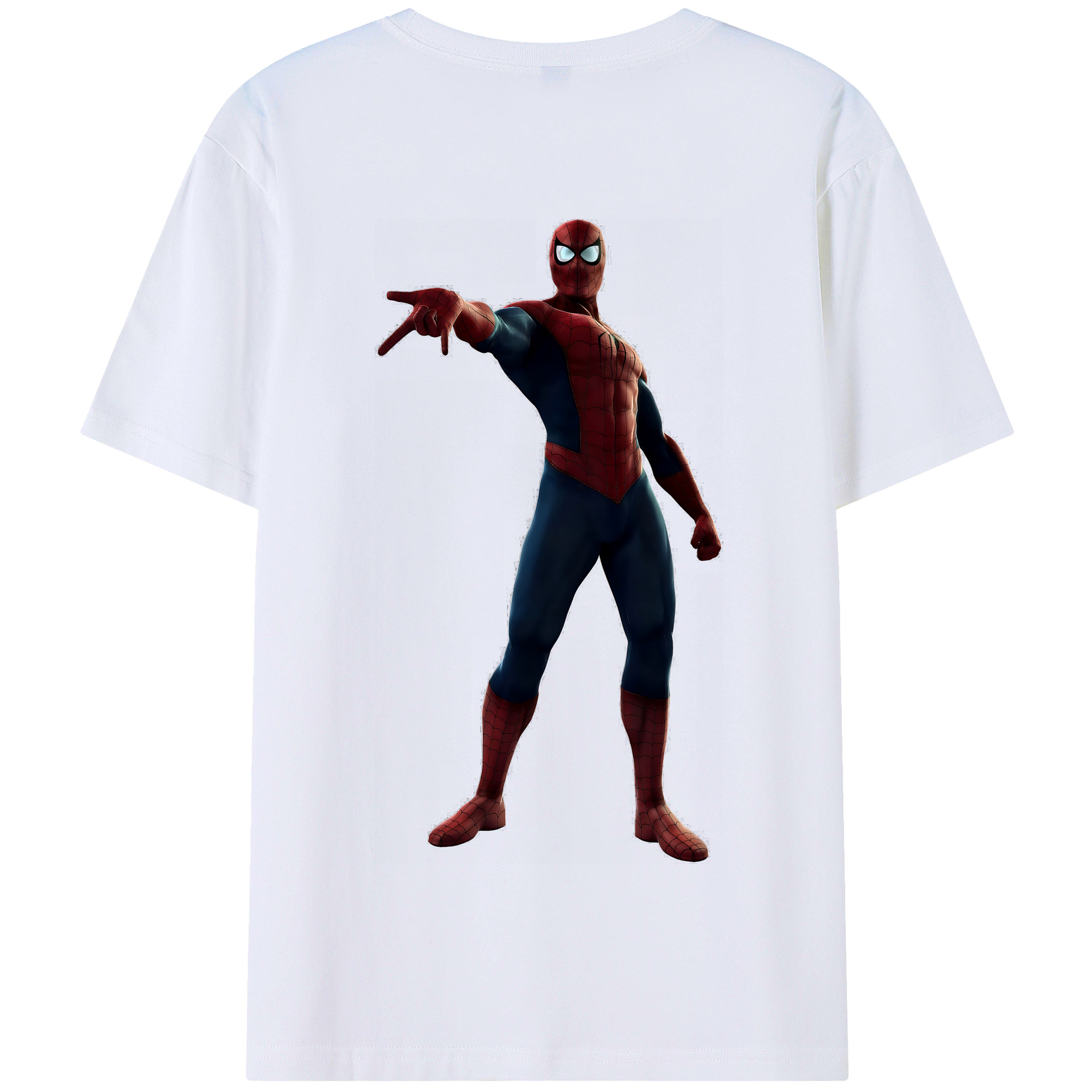 （画像用） Spider Man スパイダーマン 綿100％半袖Tシャツ（背面プリント）