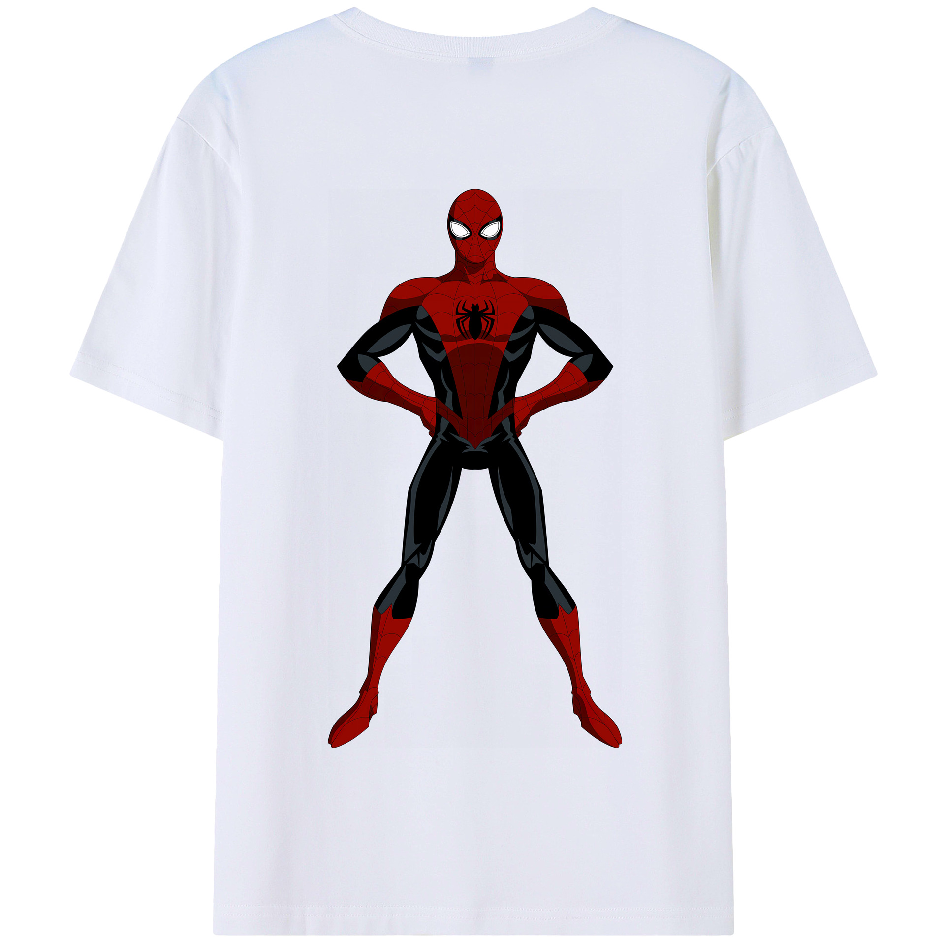（画像用） Spider Man スパイダーマン 綿100％半袖Tシャツ（背面プリント）