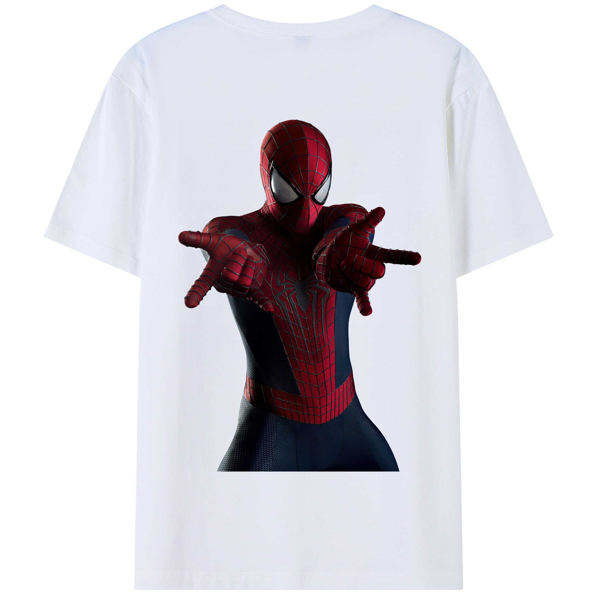 （画像用） Spider Man スパイダーマン 綿100％半袖Tシャツ（背面プリント）