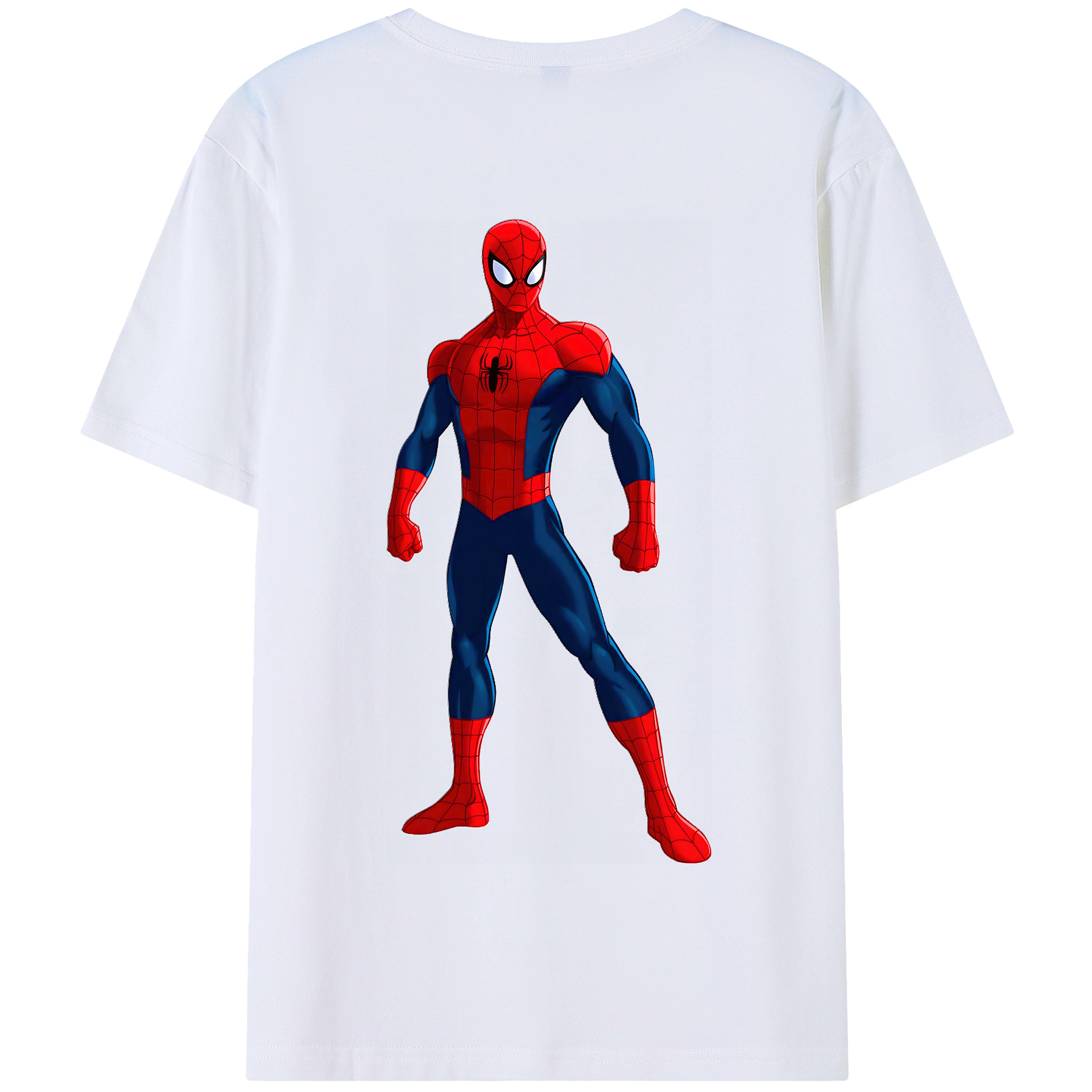 （画像用） Spider Man スパイダーマン 綿100％半袖Tシャツ（背面プリント）
