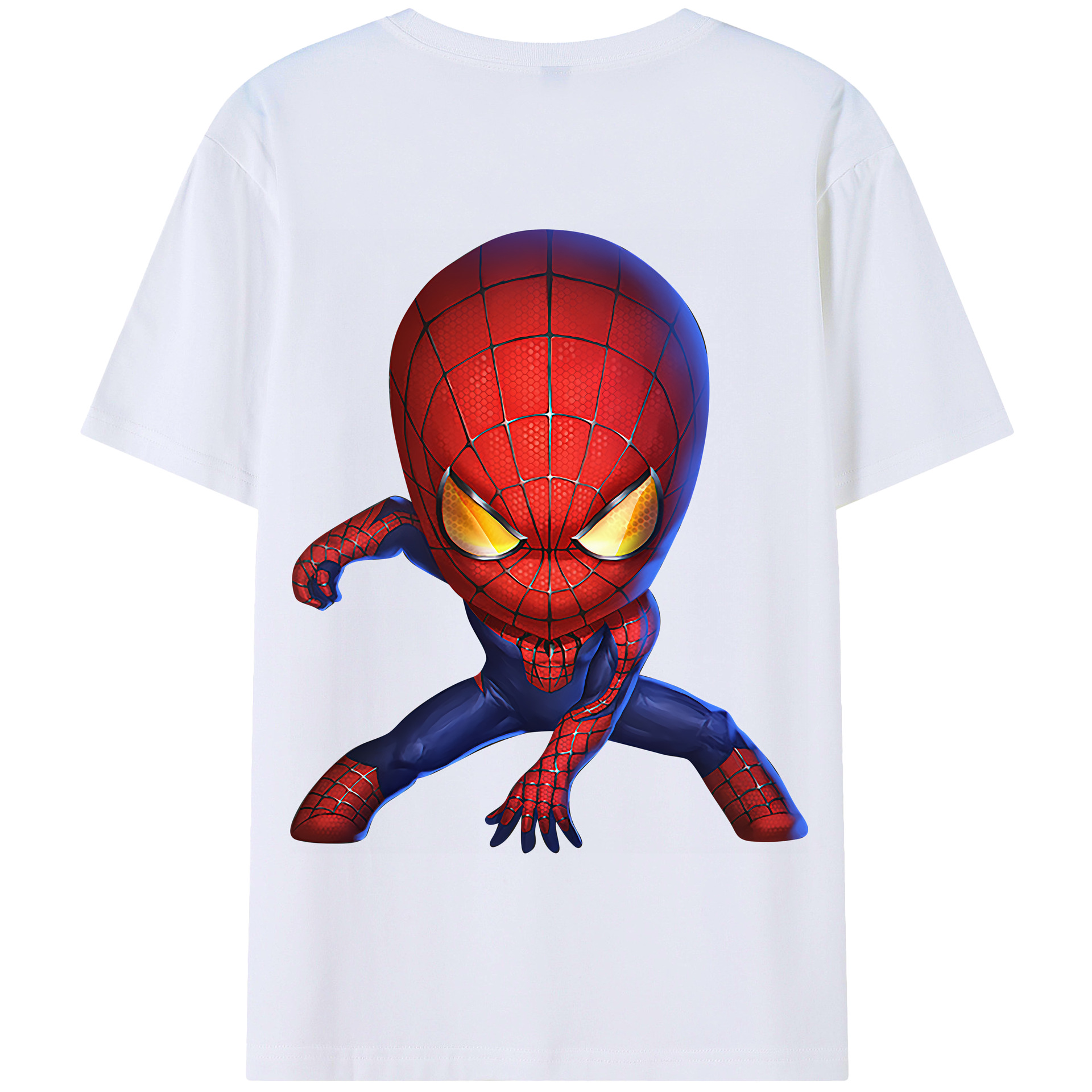 （画像用） Spider Man スパイダーマン 綿100％半袖Tシャツ（背面プリント）