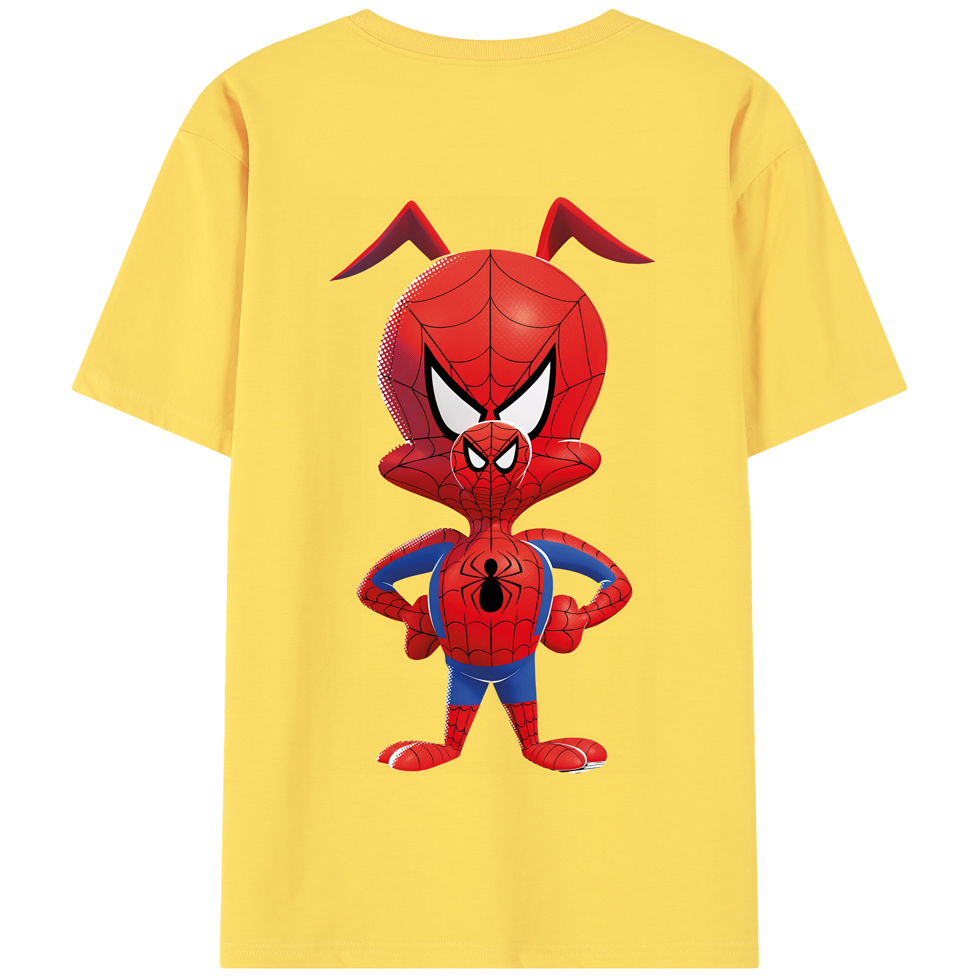 （画像用） Spider Man スパイダーマン 綿100％半袖Tシャツ（背面プリント）
