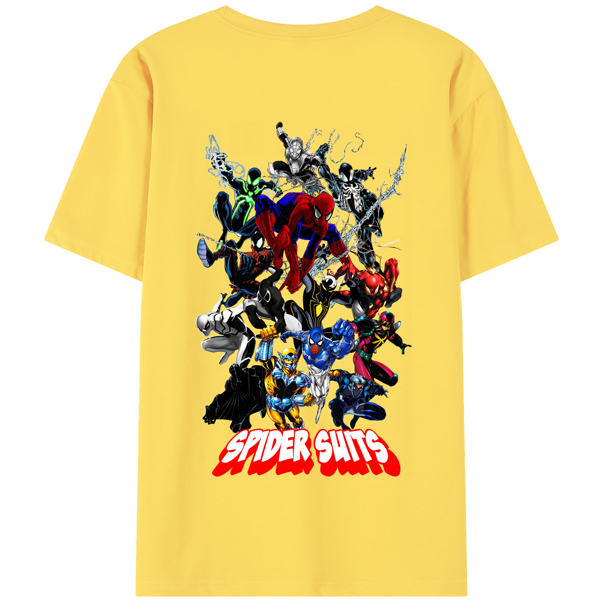 （画像用） Spider Man スパイダーマン 綿100％半袖Tシャツ（背面プリント）