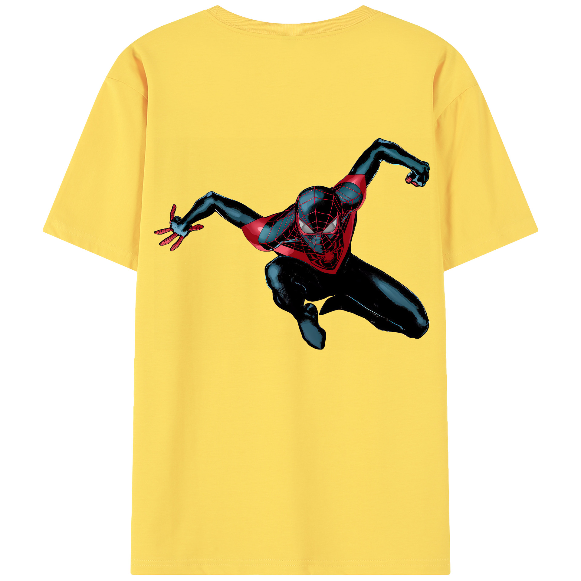 （画像用） Spider Man スパイダーマン 綿100％半袖Tシャツ（背面プリント）