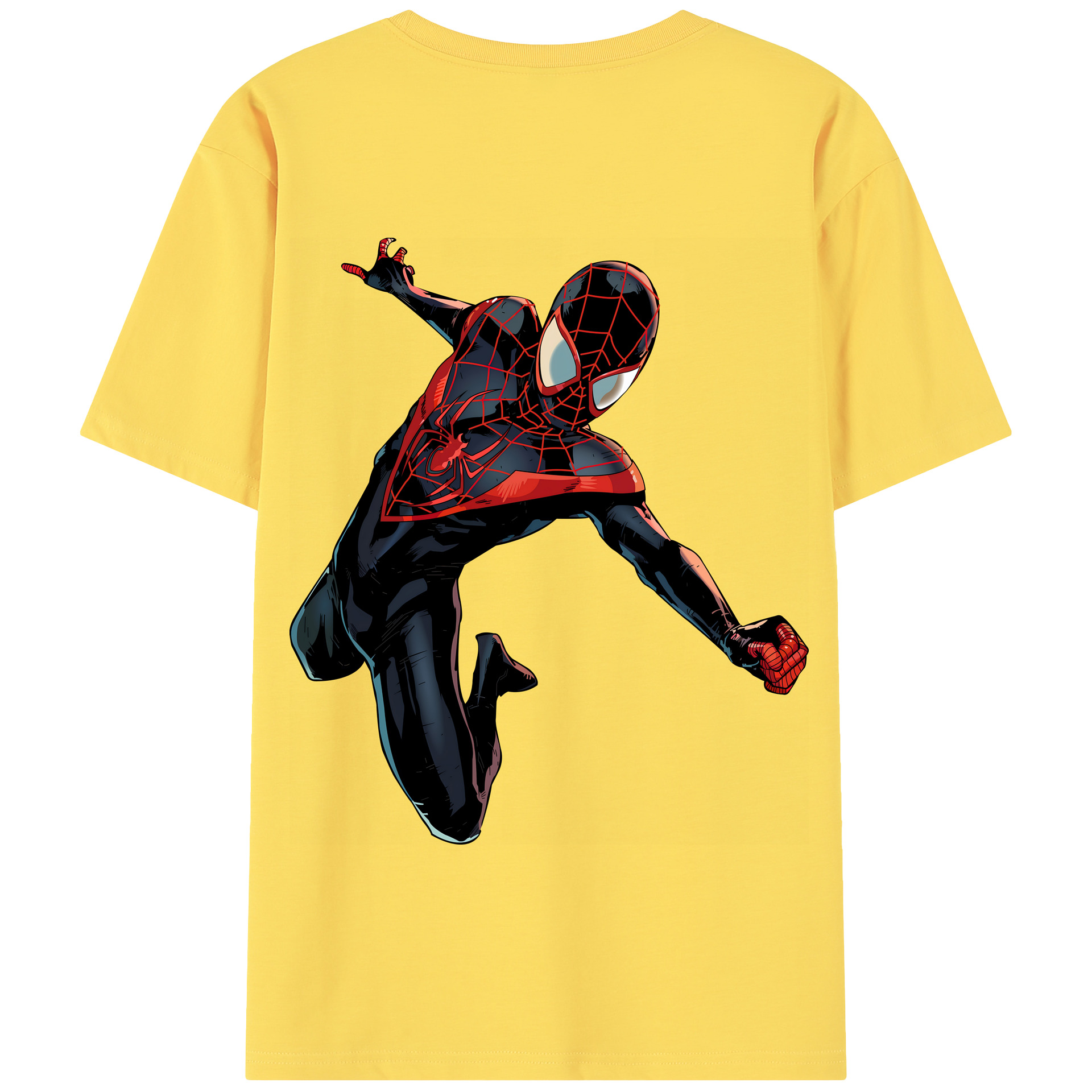 （画像用） Spider Man スパイダーマン 綿100％半袖Tシャツ（背面プリント）