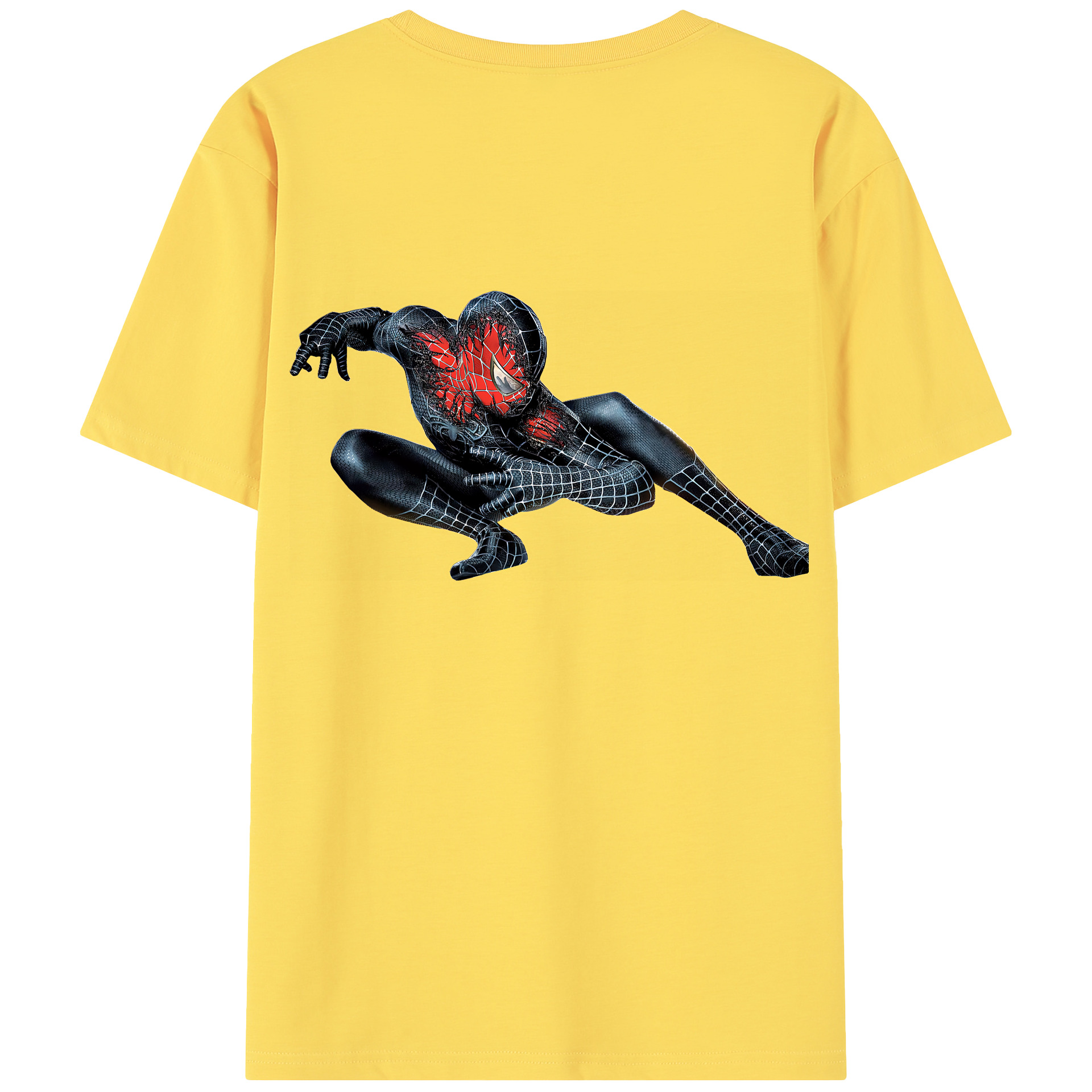（画像用） Spider Man スパイダーマン 綿100％半袖Tシャツ（背面プリント）