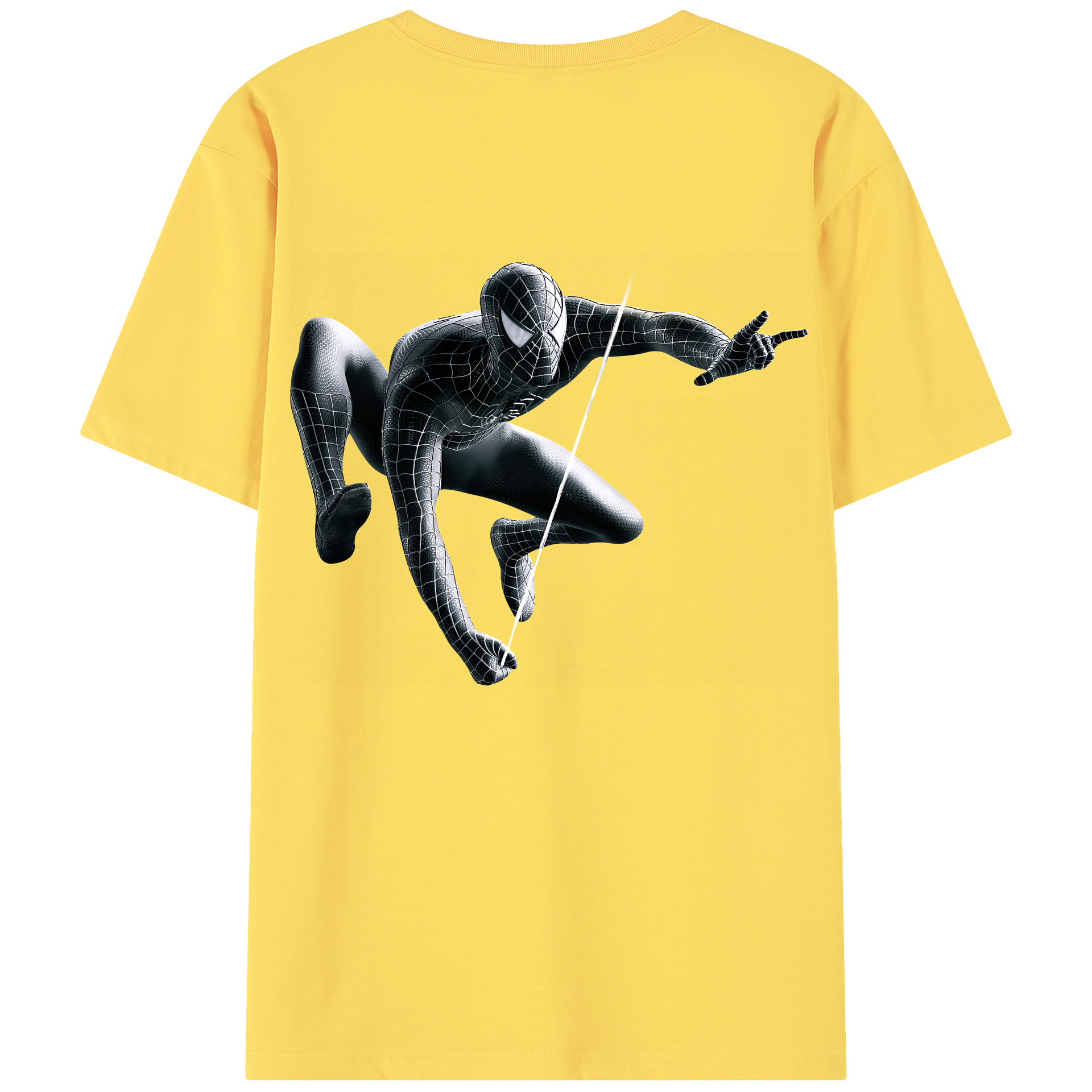 （画像用） Spider Man スパイダーマン 綿100％半袖Tシャツ（背面プリント）