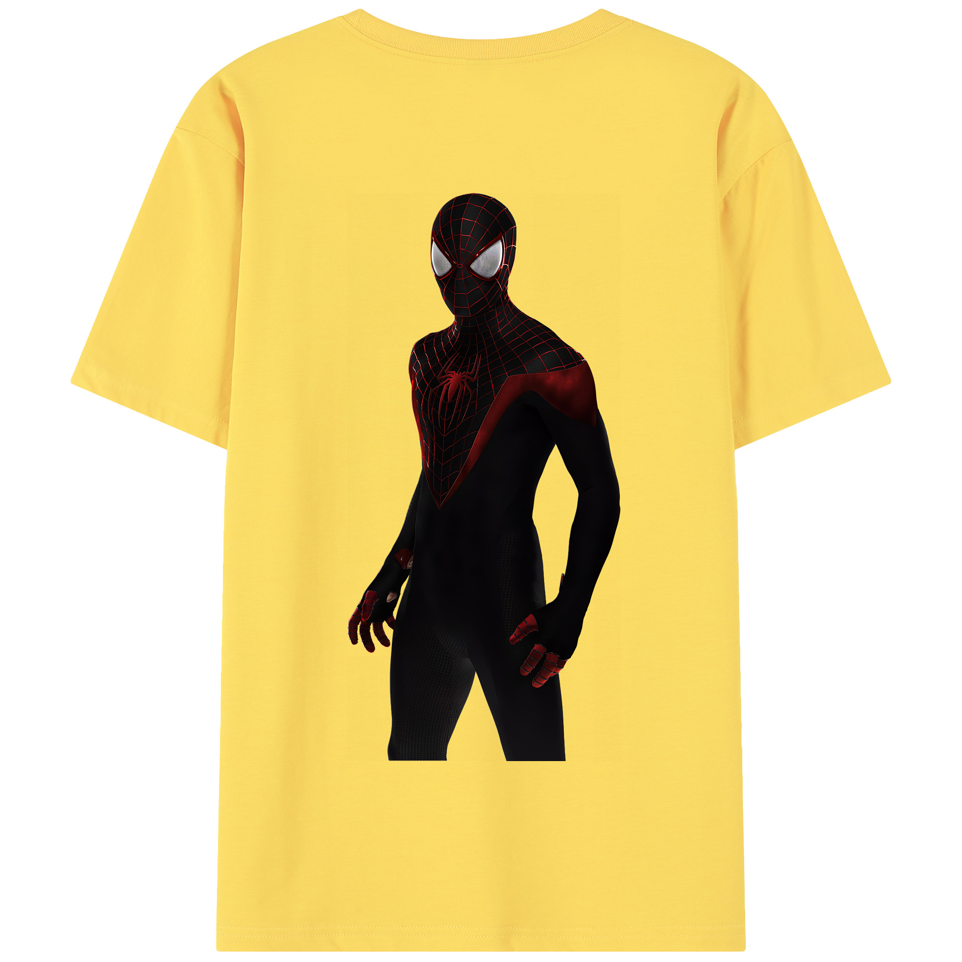 （画像用） Spider Man スパイダーマン 綿100％半袖Tシャツ（背面プリント）