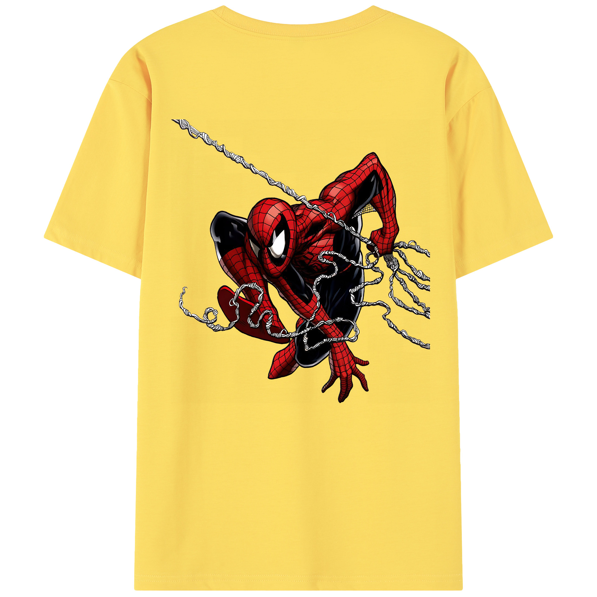 （画像用） Spider Man スパイダーマン 綿100％半袖Tシャツ（背面プリント）