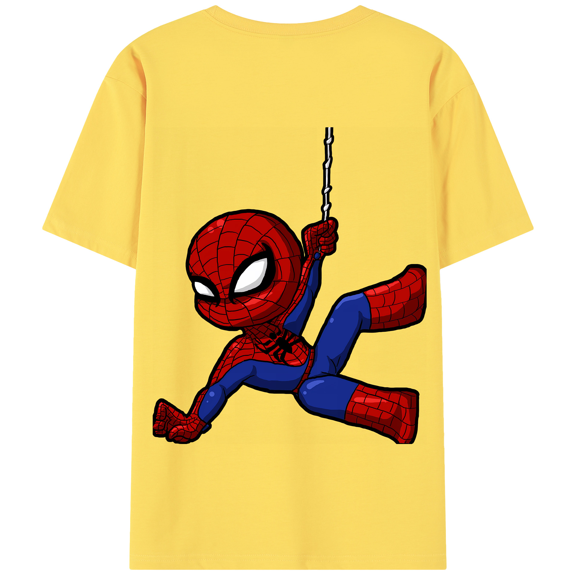 （画像用） Spider Man スパイダーマン 綿100％半袖Tシャツ（背面プリント）