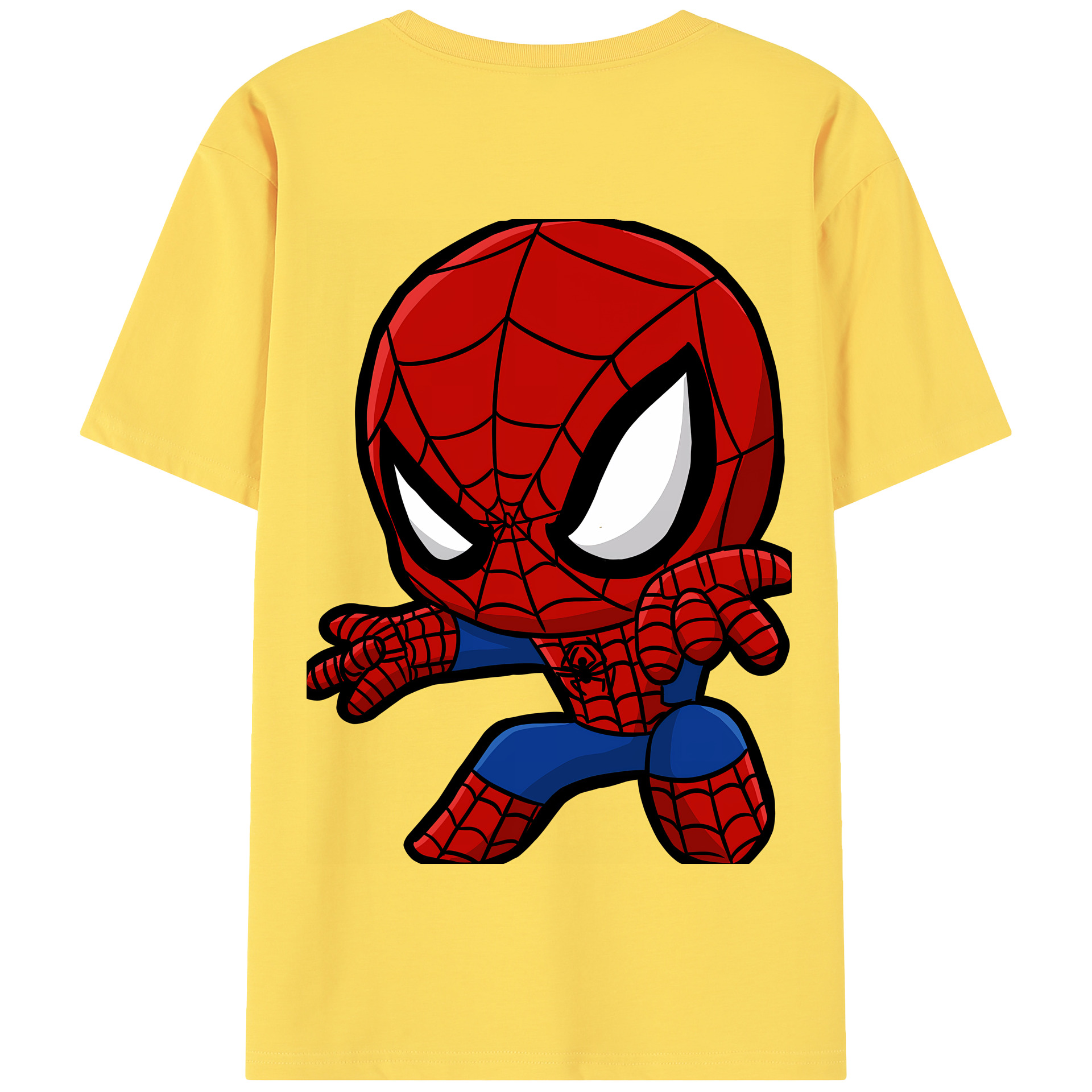 （画像用） Spider Man スパイダーマン 綿100％半袖Tシャツ（背面プリント）