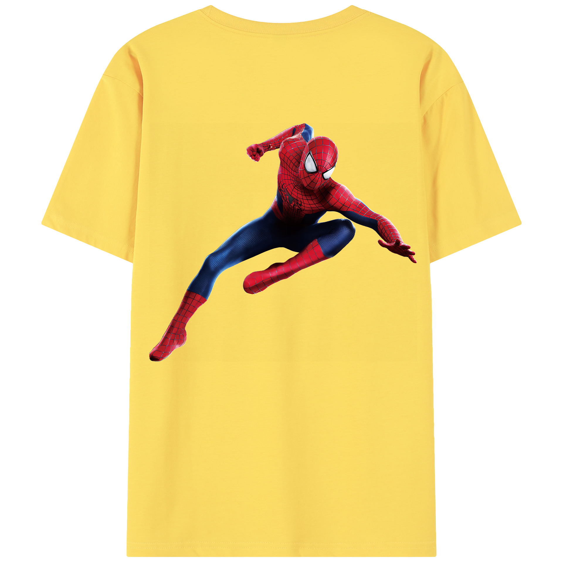 （画像用） Spider Man スパイダーマン 綿100％半袖Tシャツ（背面プリント）
