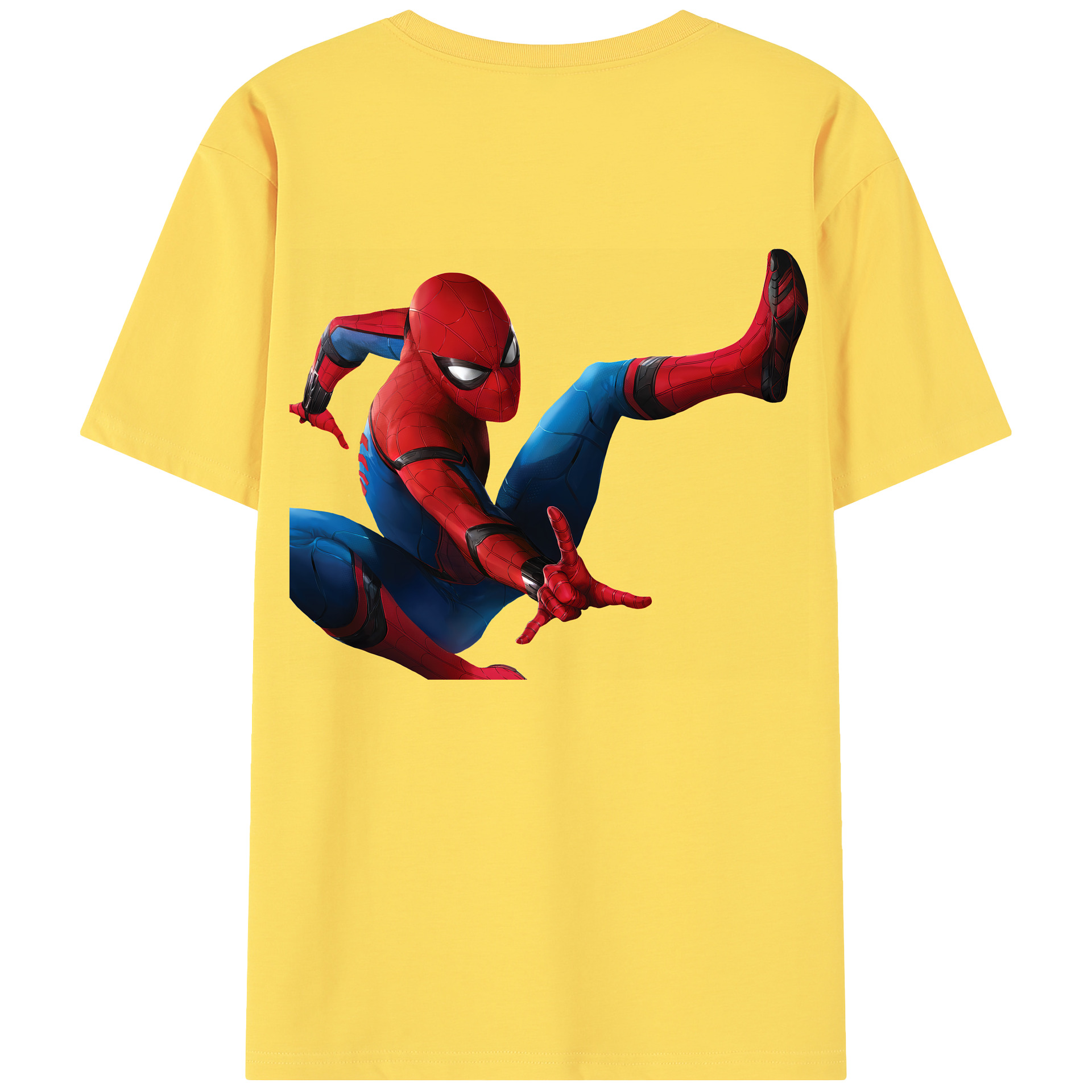 （画像用） Spider Man スパイダーマン 綿100％半袖Tシャツ（背面プリント）