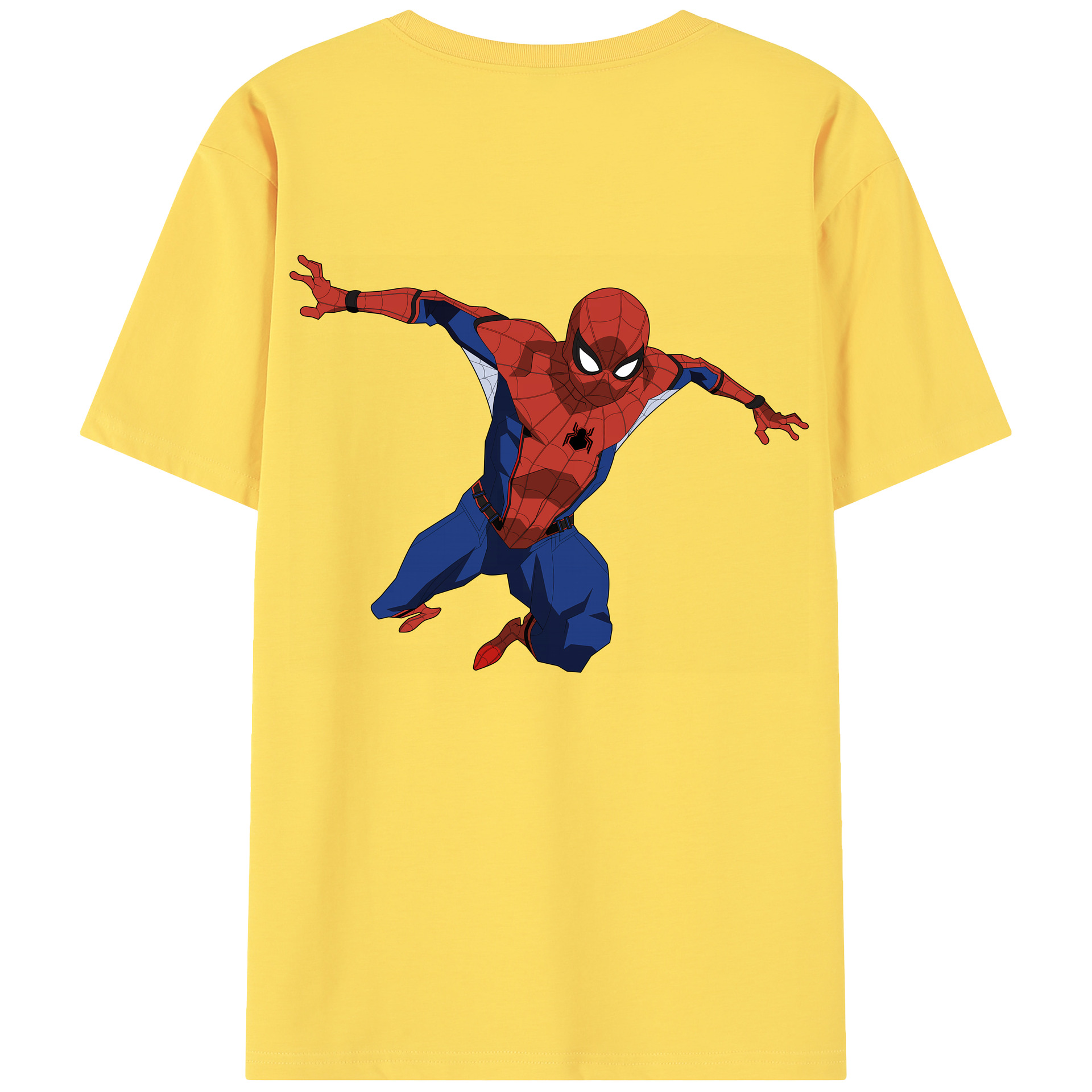 （画像用） Spider Man スパイダーマン 綿100％半袖Tシャツ（背面プリント）