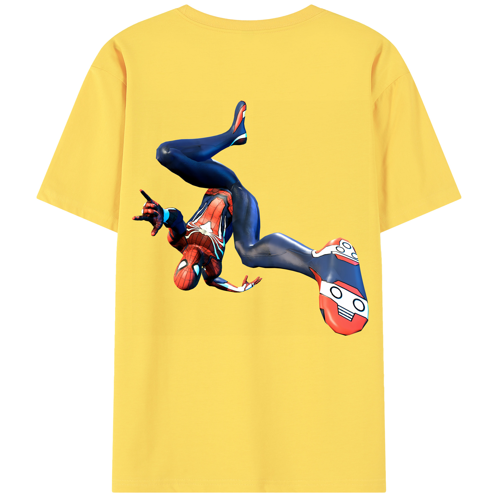 （画像用） Spider Man スパイダーマン 綿100％半袖Tシャツ（背面プリント）