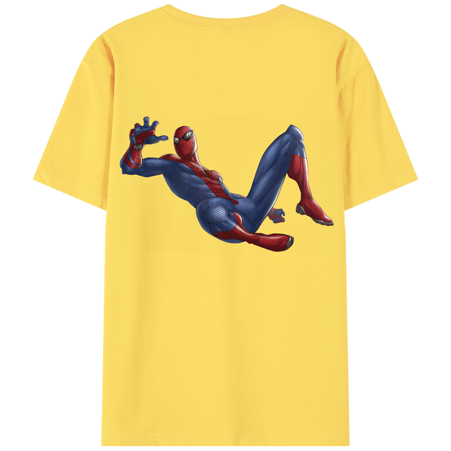 （画像用） Spider Man スパイダーマン 綿100％半袖Tシャツ（背面プリント）