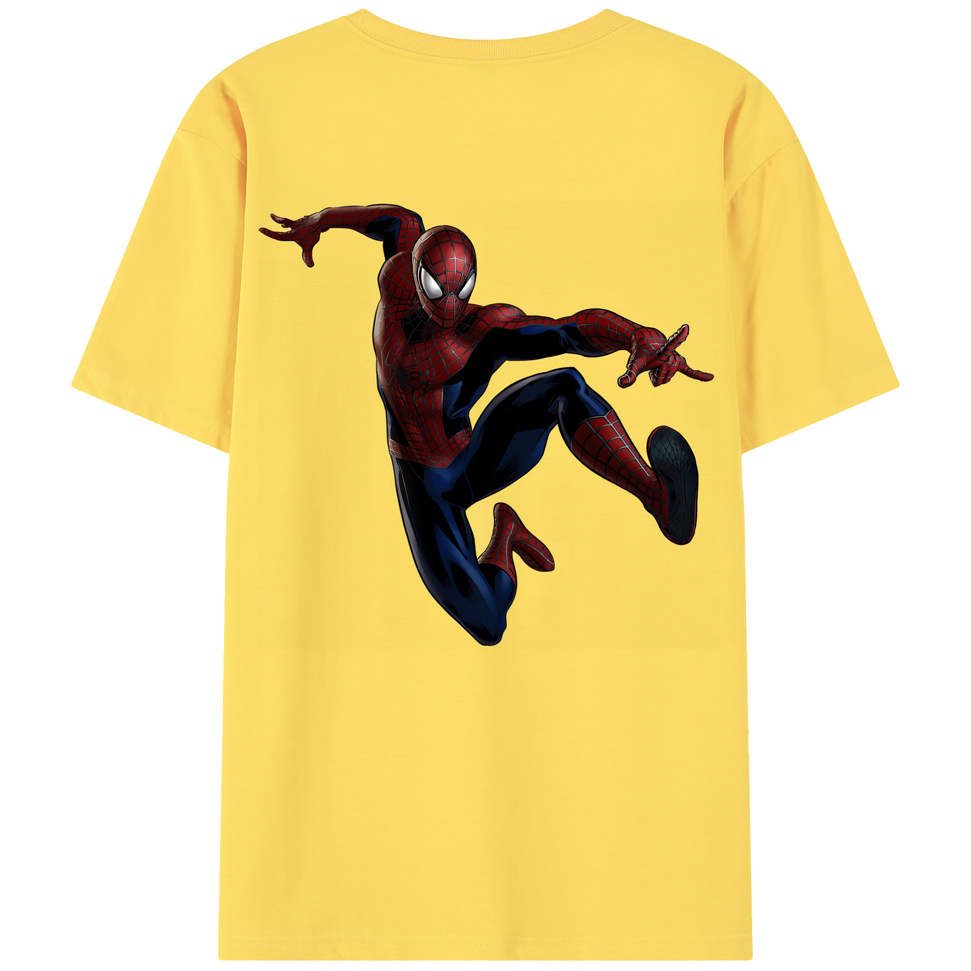 Spider Man スパイダーマン 綿100％半袖Tシャツ（背面プリント）